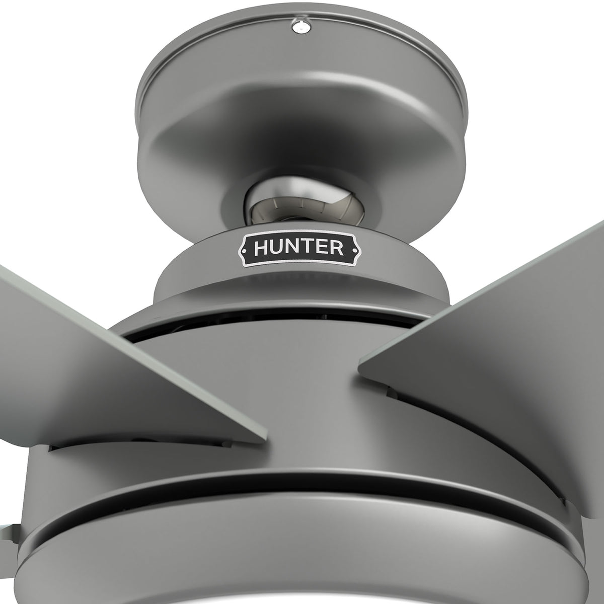 52 inch Zayden Matte Silver Ceiling Fan with LED Light Kit and Handheld Remote