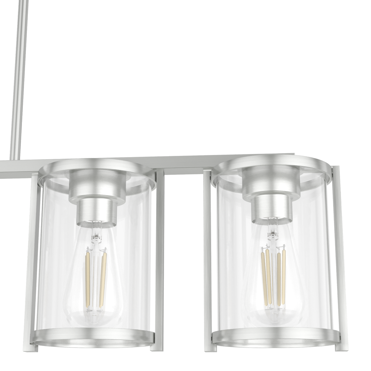 Astwood 39-inch 5-light Brushed Nickel Linear Chandelier with Clear Glass