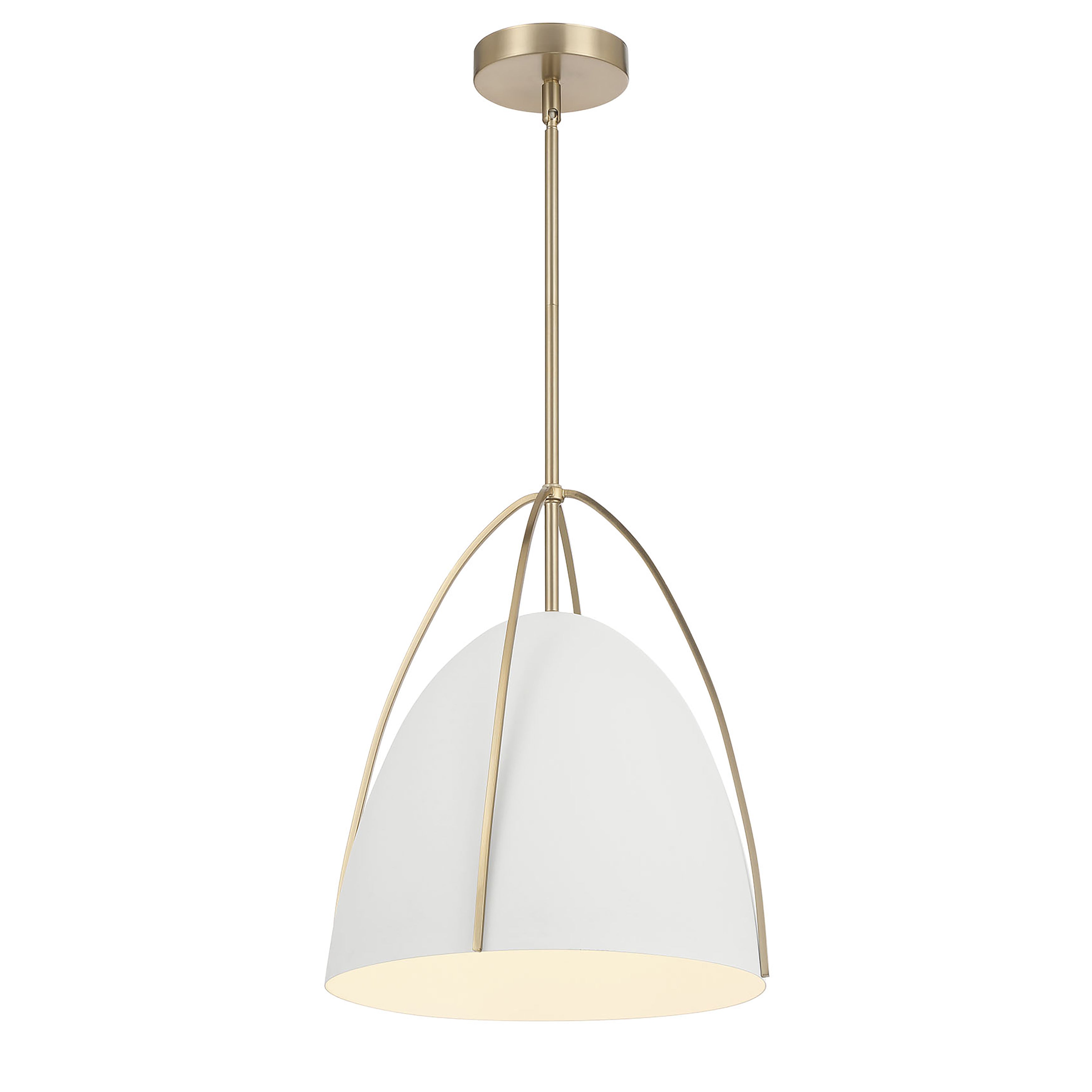 16'' Pomelle Matte White 1 Light Pendant