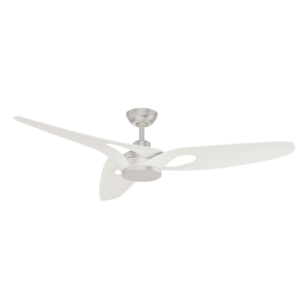 Casablanca 60 inch Inez ENERGY STAR® Brushed Nickel Damp Rated Ceiling Fan with LED Light Kit and Wall Control and Handheld Remote