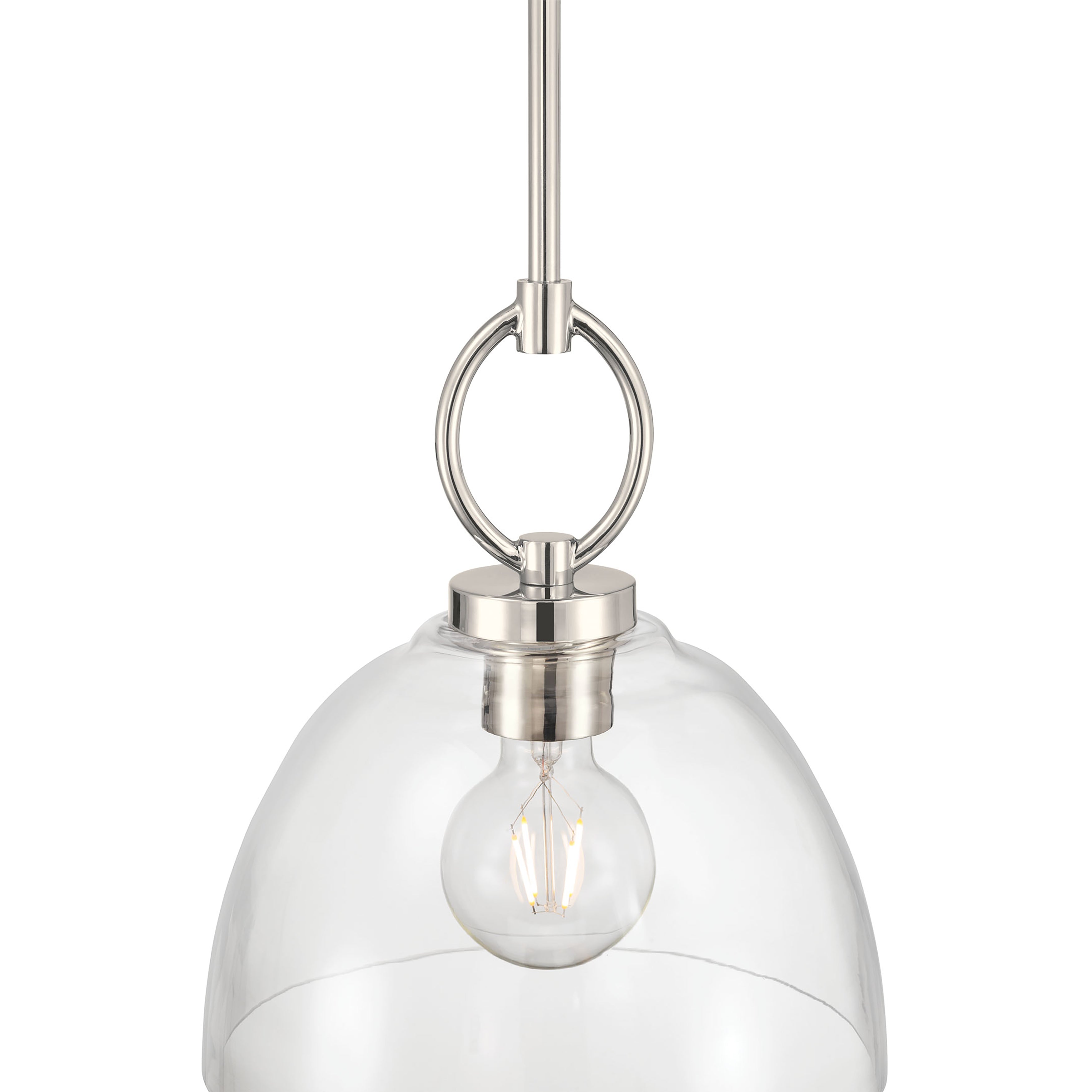 11.5'' Velto Polished Nickel 1 Light Pendant