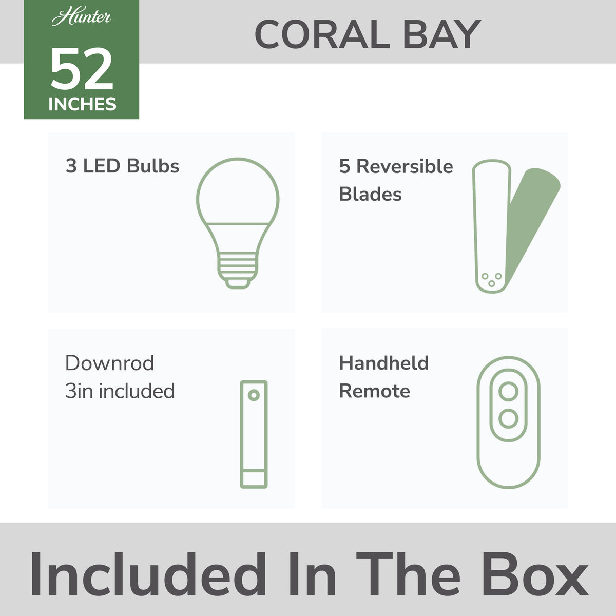 52 inch Coral Bay Noble Bronze Damp Rated Ceiling Fan with LED Light Kit and Handheld Remote
