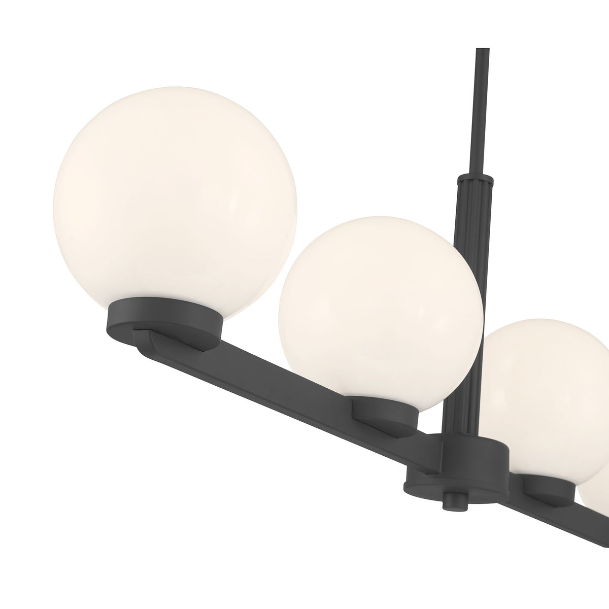 10.5'' Ardeva Matte Black 4 Light Linear Chandelier