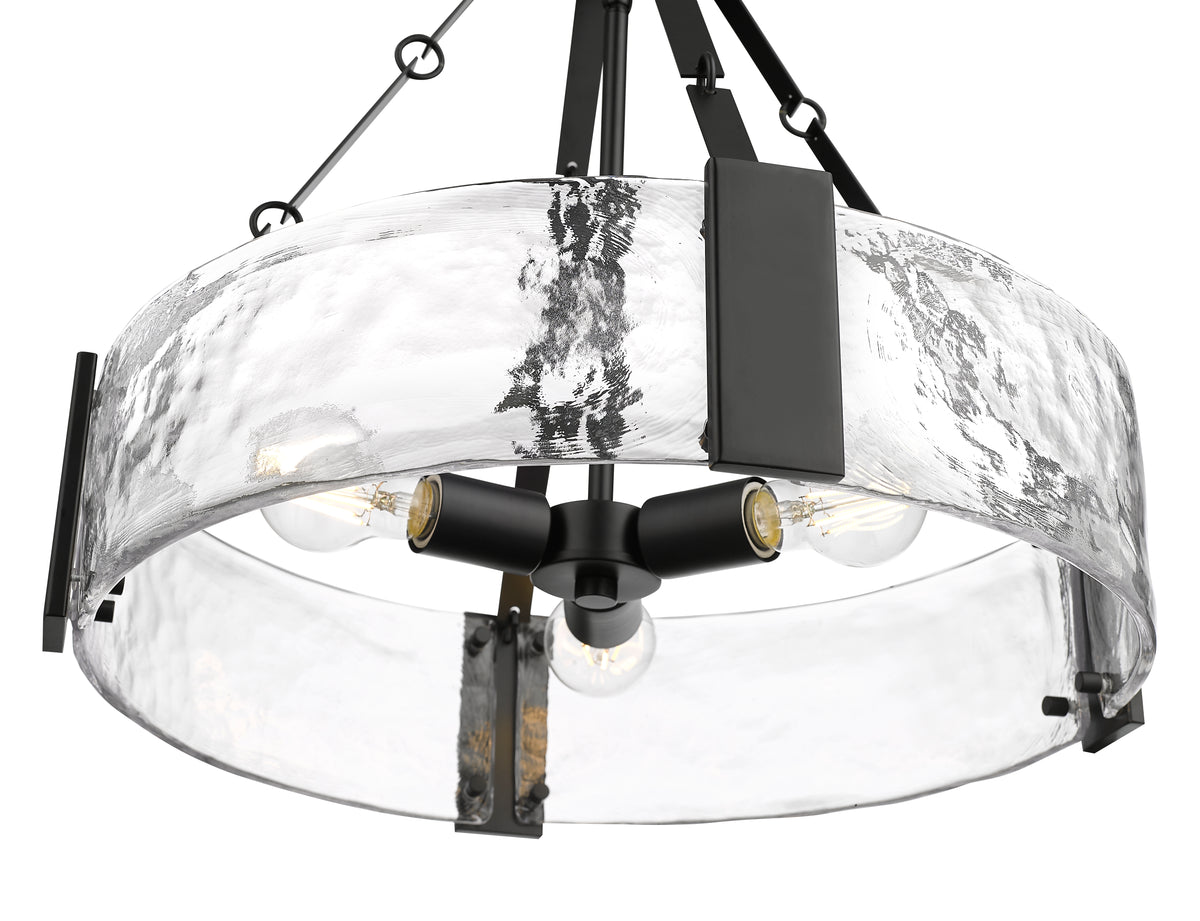 19.75'' Rezi Matte Black 3 Light Pendant