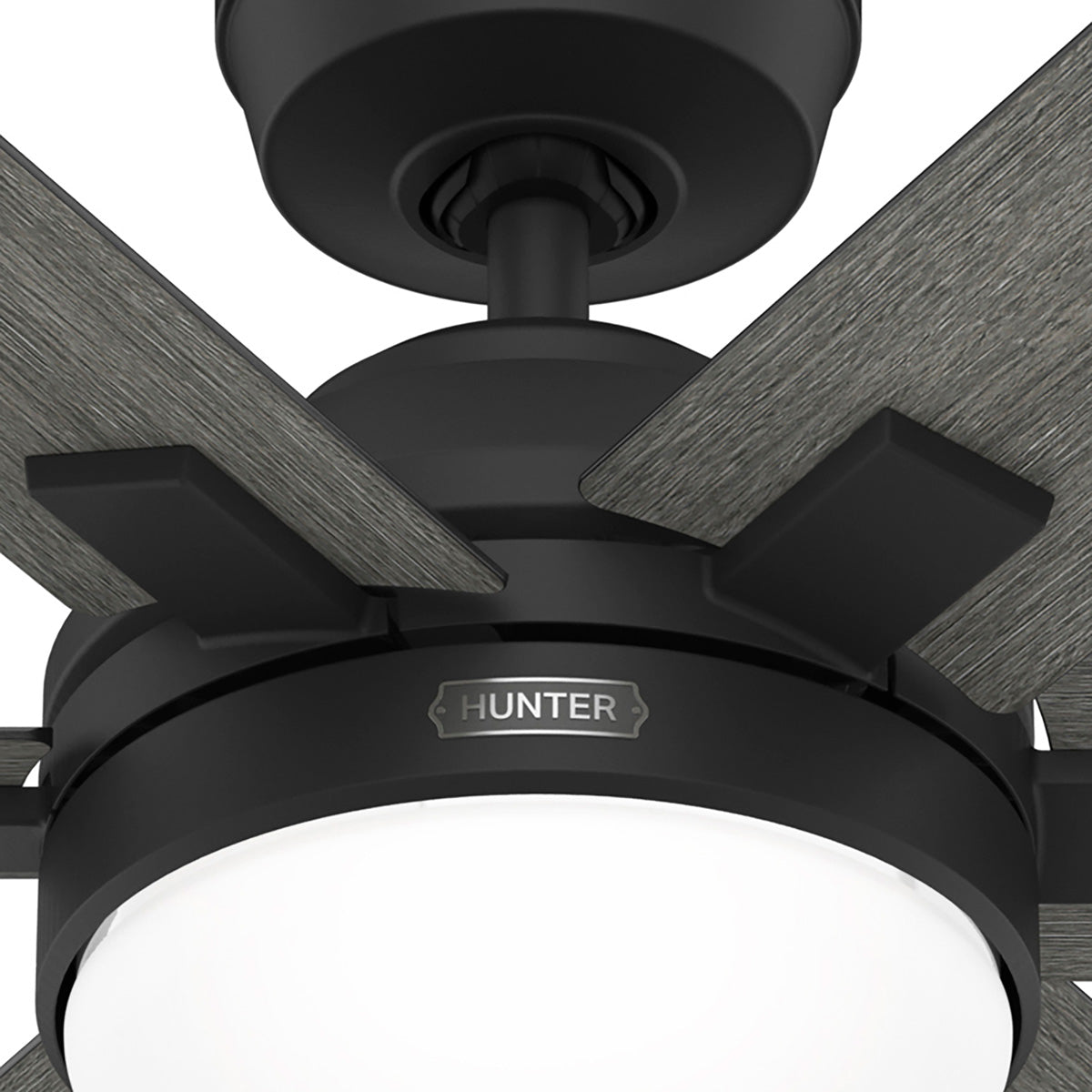 52 inch Georgetown ENERGY STAR® HunterExpress Matte Black Ceiling Fan with LED Light Kit and Handheld Remote