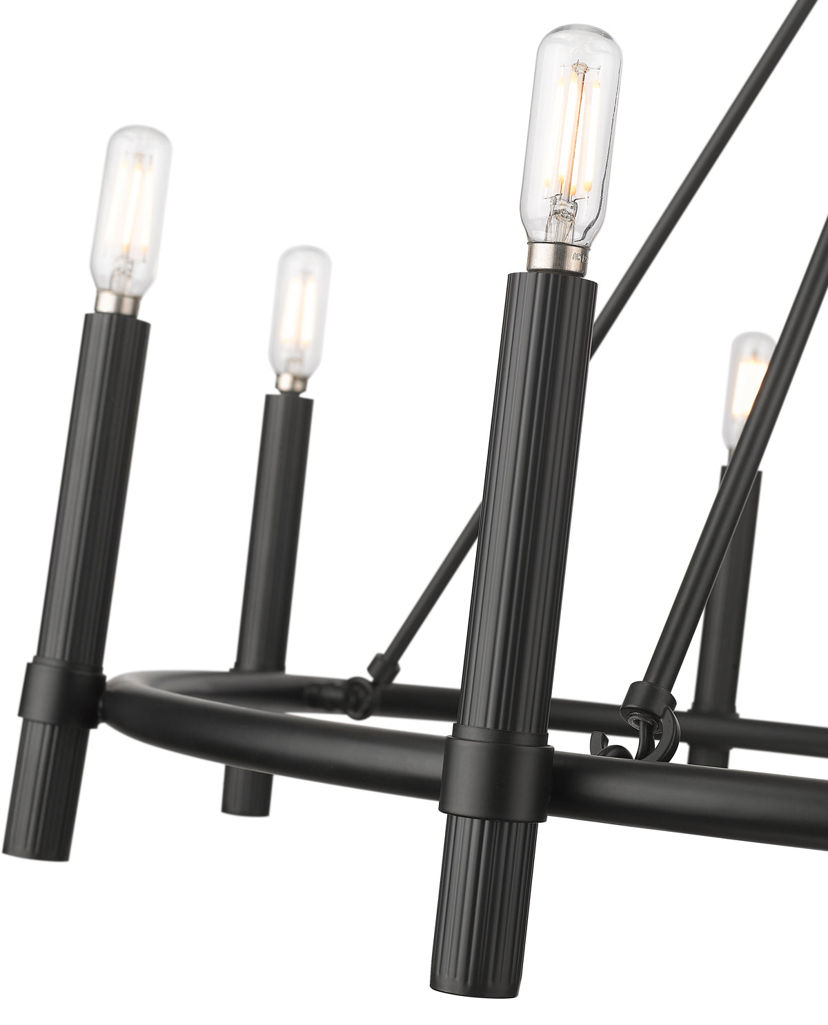 26.25'' Skyva Matte Black 8 Light Chandelier