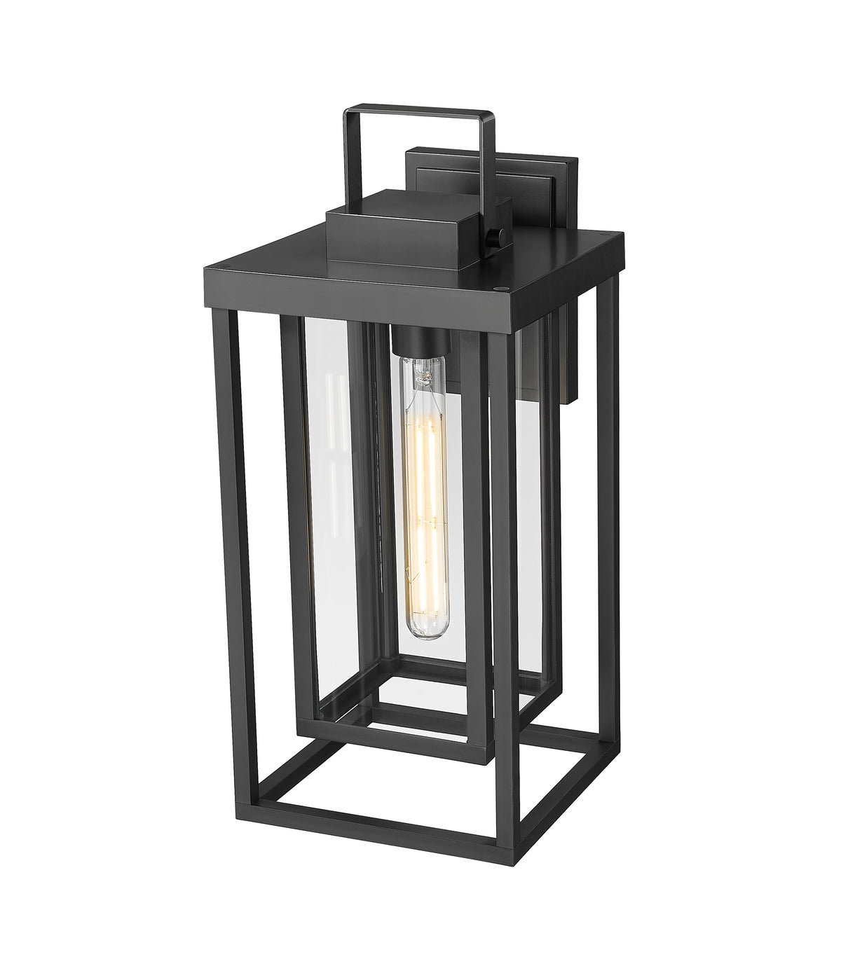8'' McDonough Powder Coated Black 1 Light Lantern