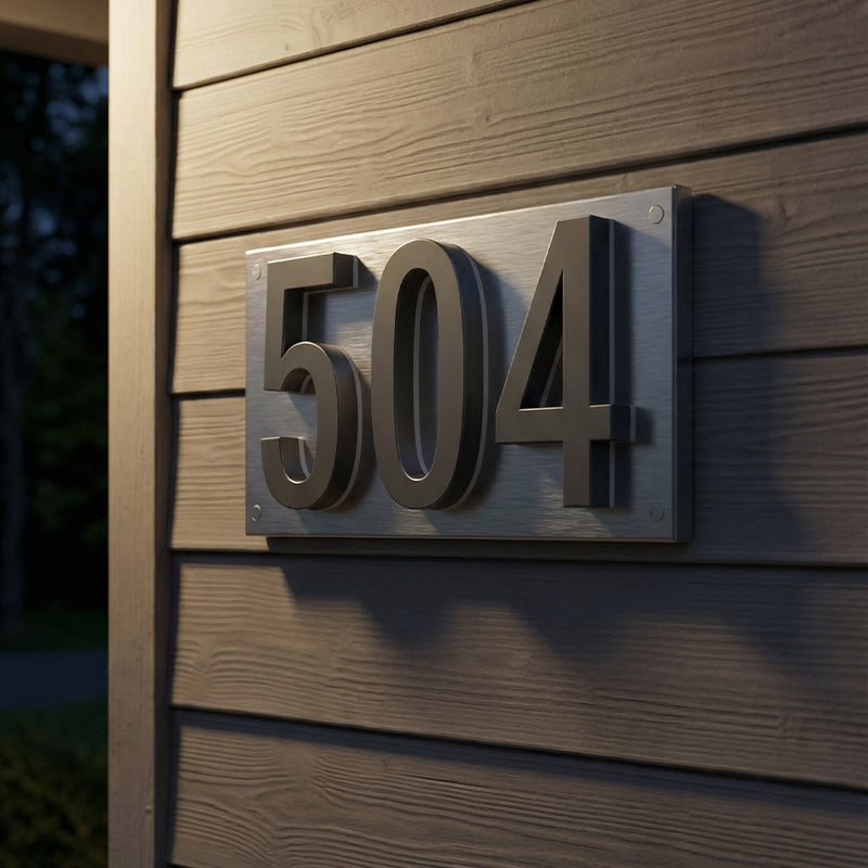 Illuminated Address Numbers - Stainless Steel - 6000K