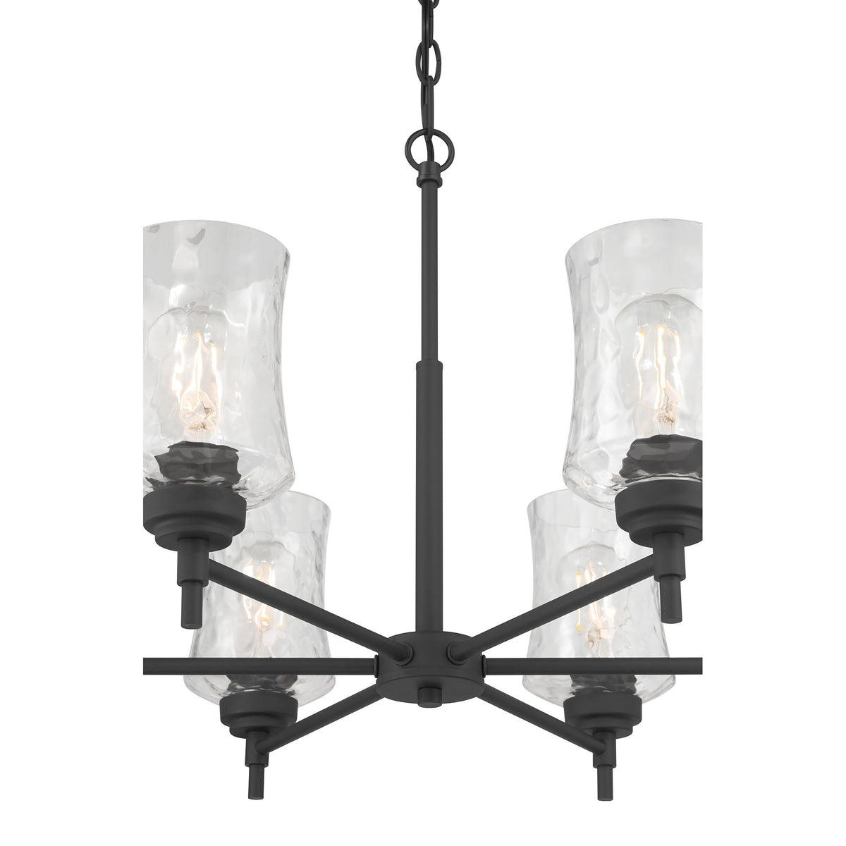 17.5'' Clarvyn Matte Black 6 Light Chandelier