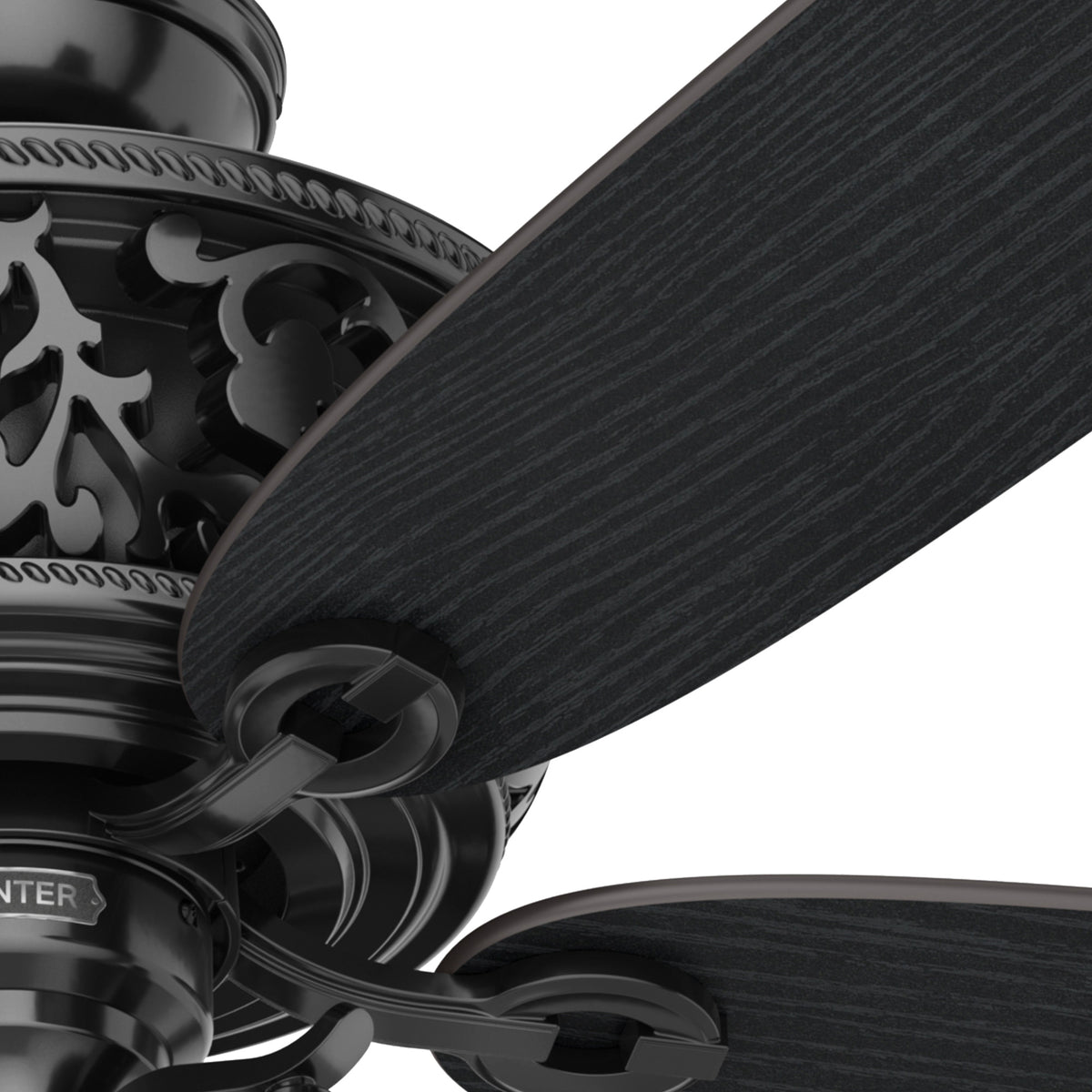 54 inch Promenade ENERGY STAR® Gloss Black Ceiling Fan with LED Light Kit and Handheld Remote