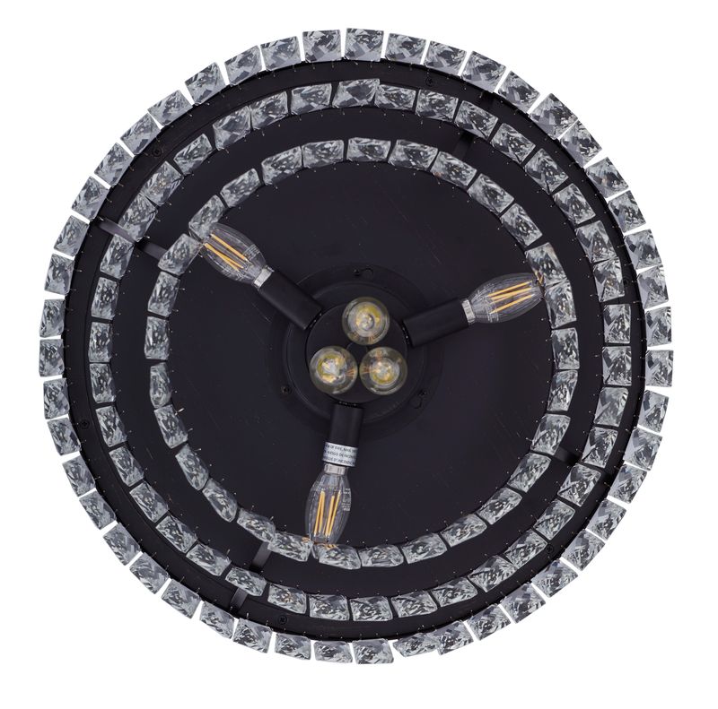 48 Inch Antique Black Retractable Blade Ceiling Fan