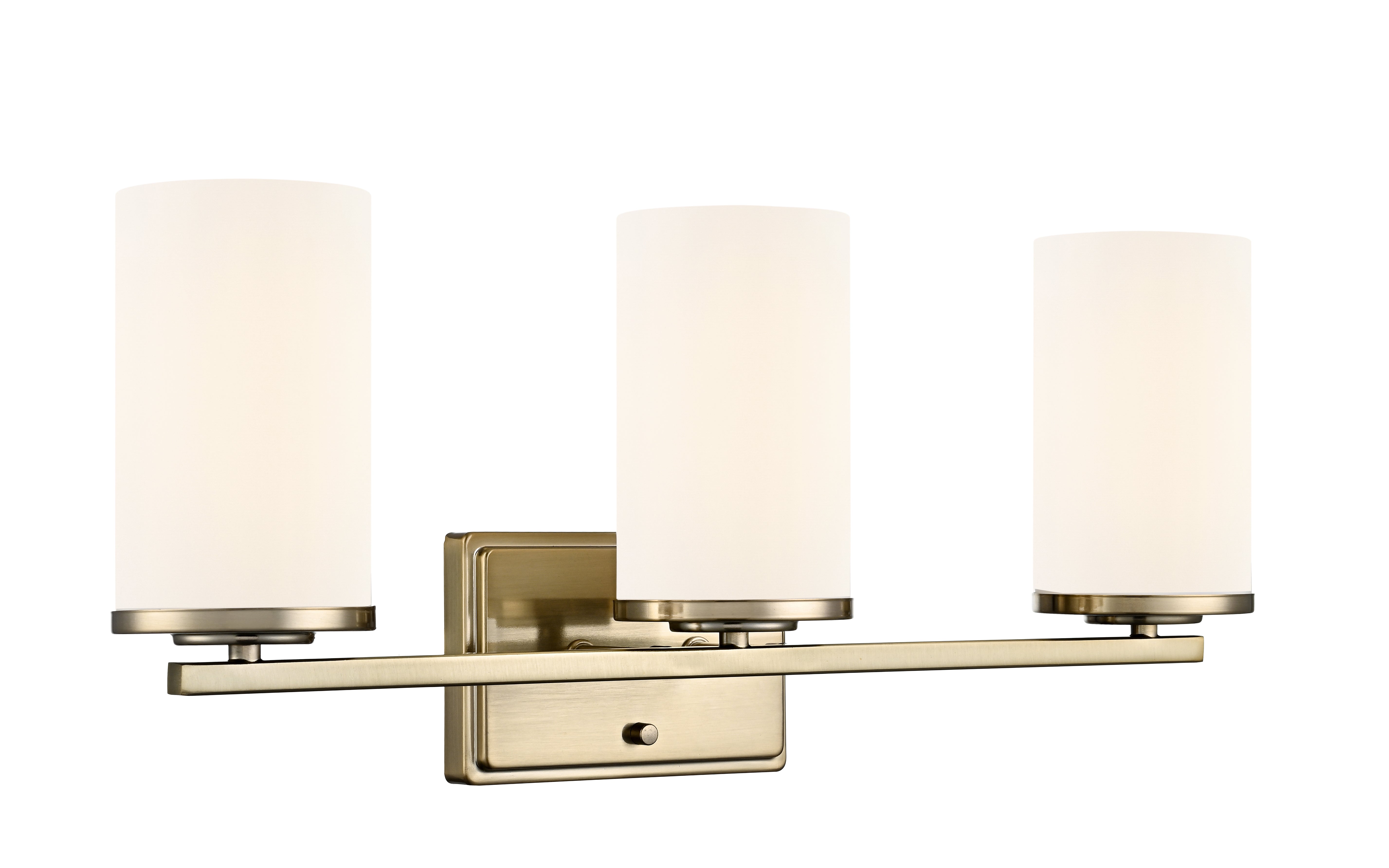 22-inch Verlana Modern Gold 3-Light Etched White Glass Bathroom Vanity Light