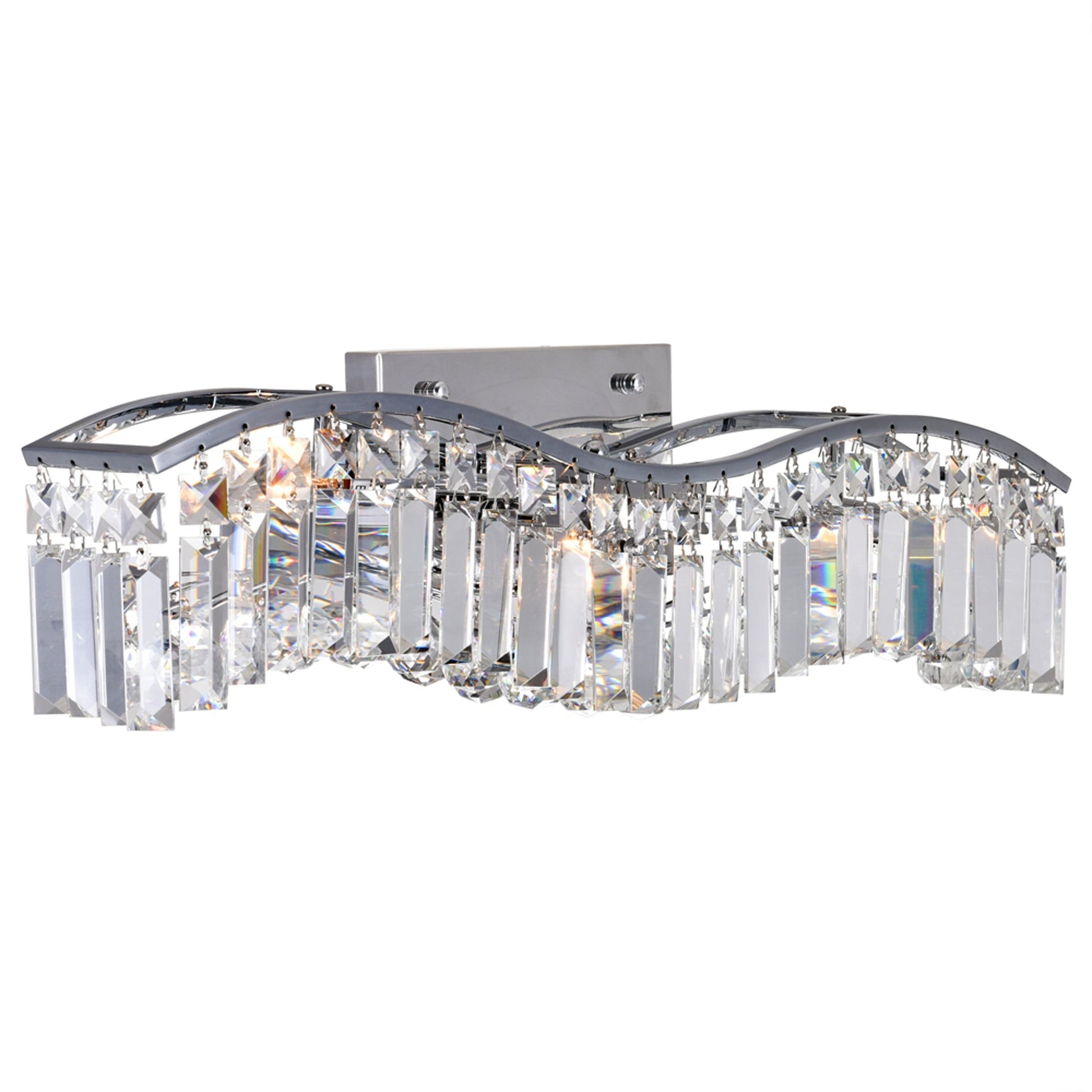Glamorous 3 Light Chrome Vanity Ligh Wall Fixture