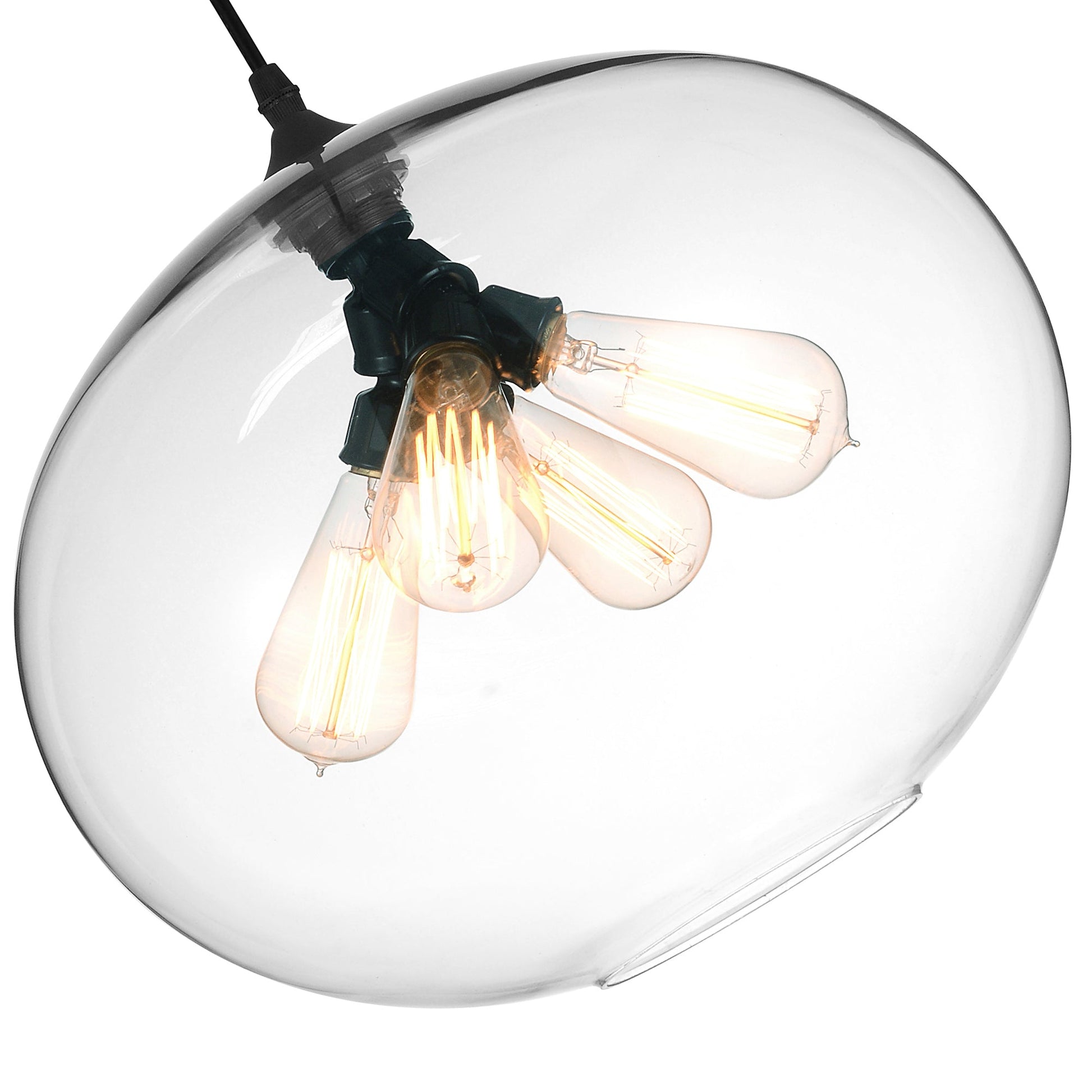 Glass 4 Light 16in Glass Pendant Light