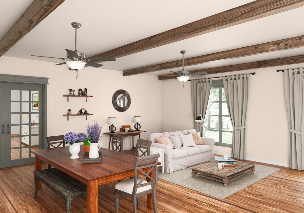 52 inch Pro's Best ENERGY STAR® Brushed Nickel Ceiling Fan with LED Light Kit and Pull Chain