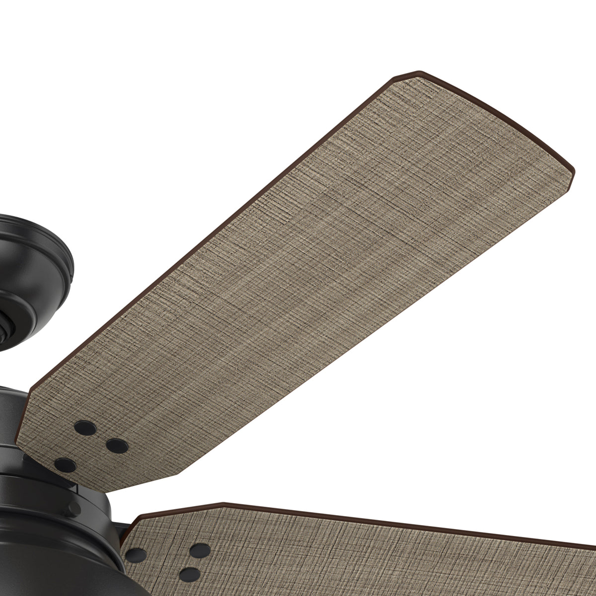 52 inch Mill Valley Matte Black Damp Rated Ceiling Fan with LED Light Kit and Pull Chain