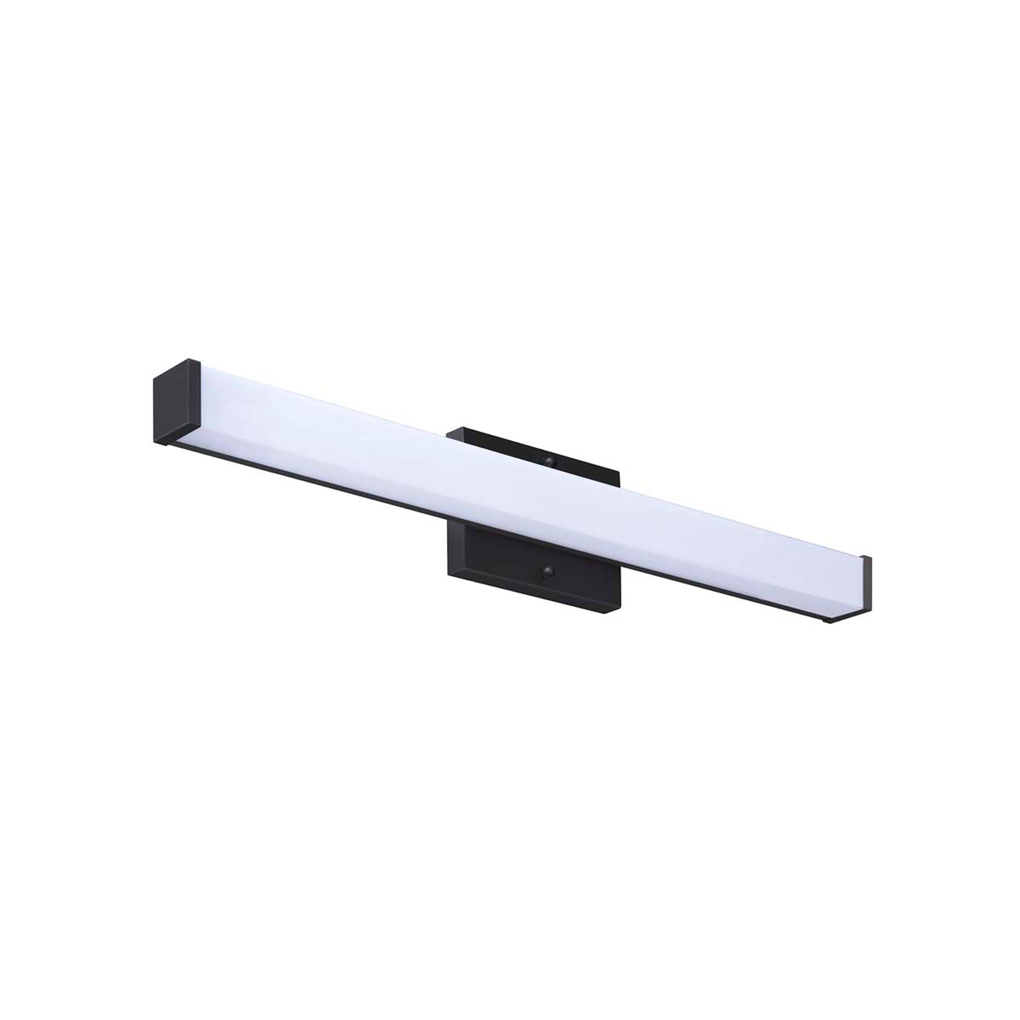 24-inch Matte Black Cylinder Bath Bar Vanity Light