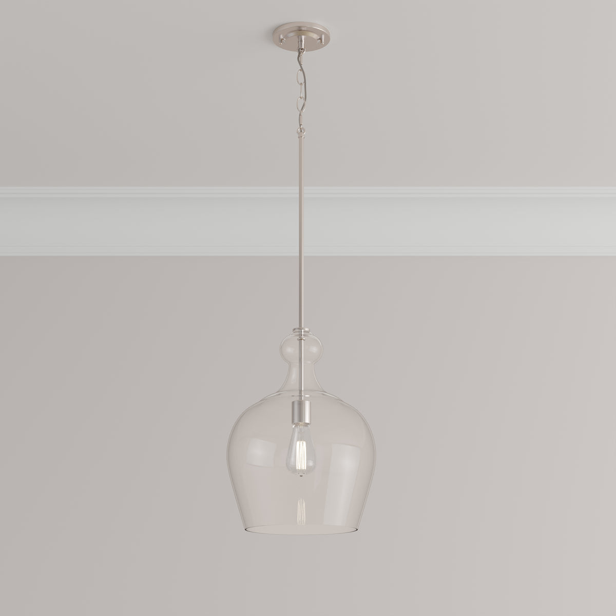 16'' Corra Brushed Nickel 1 Light Pendant
