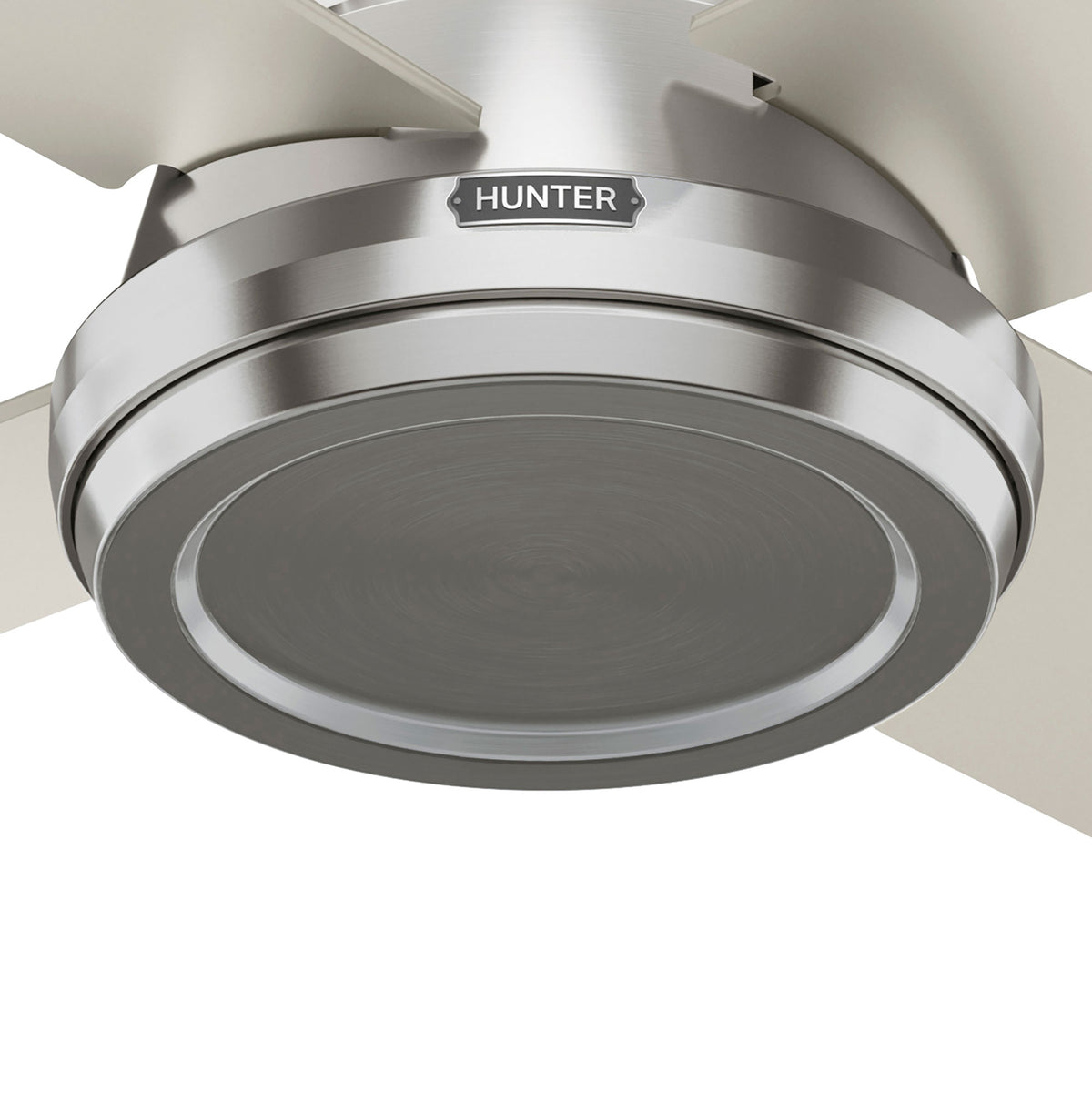 44 inch Dempsey Brushed Nickel Low Profile Ceiling Fan and Handheld Remote