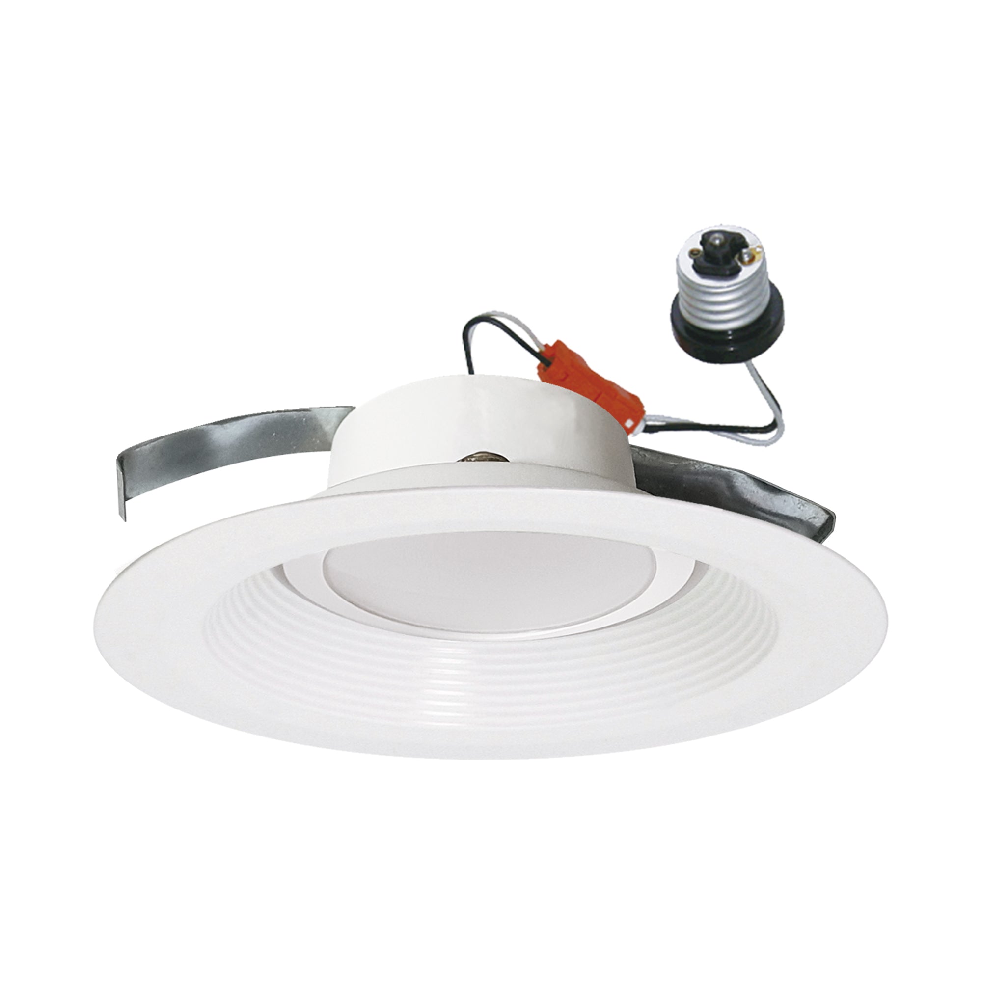4-inch White Outdoor Recessed Light with 3000K Light