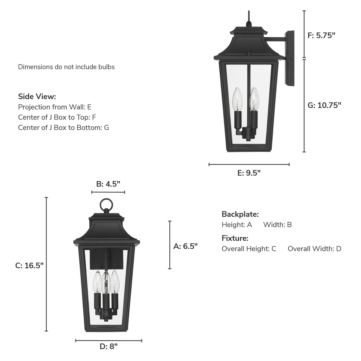 Spring Cove 17-inch 3-light Matte Black Outdoor Wall Light with Clear Glass