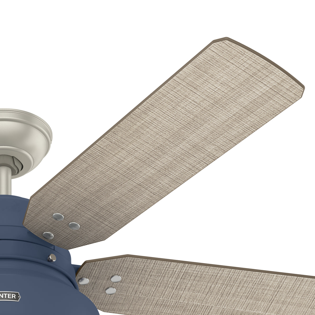 52 inch Mill Valley Indigo Blue Damp Rated Ceiling Fan with LED Light Kit and Pull Chain