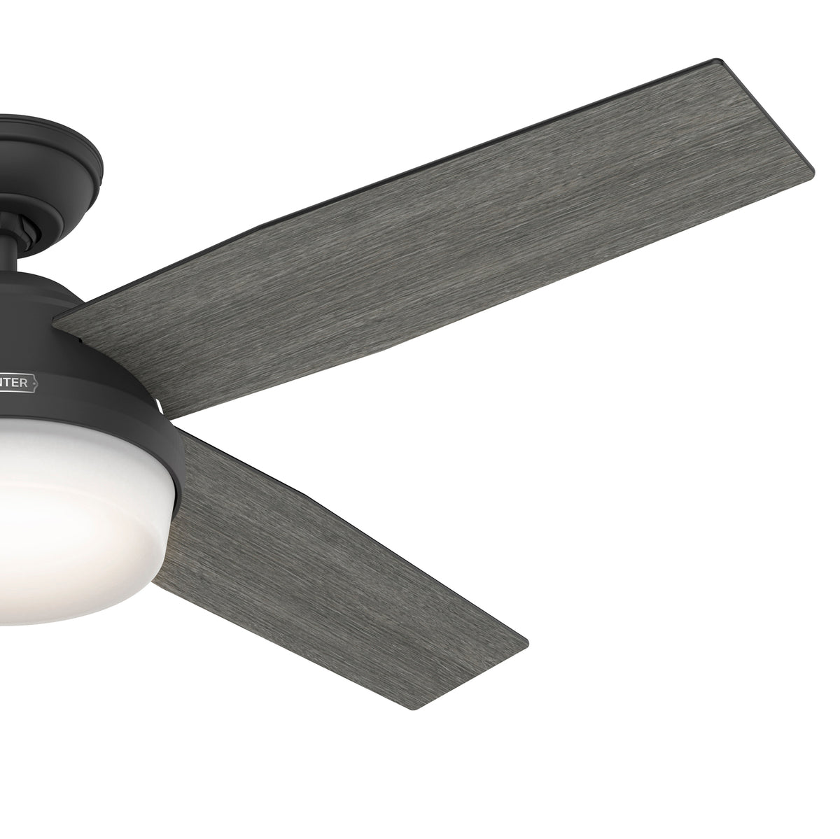 52 inch Dempsey Matte Black Ceiling Fan with LED Light Kit and Handheld Remote