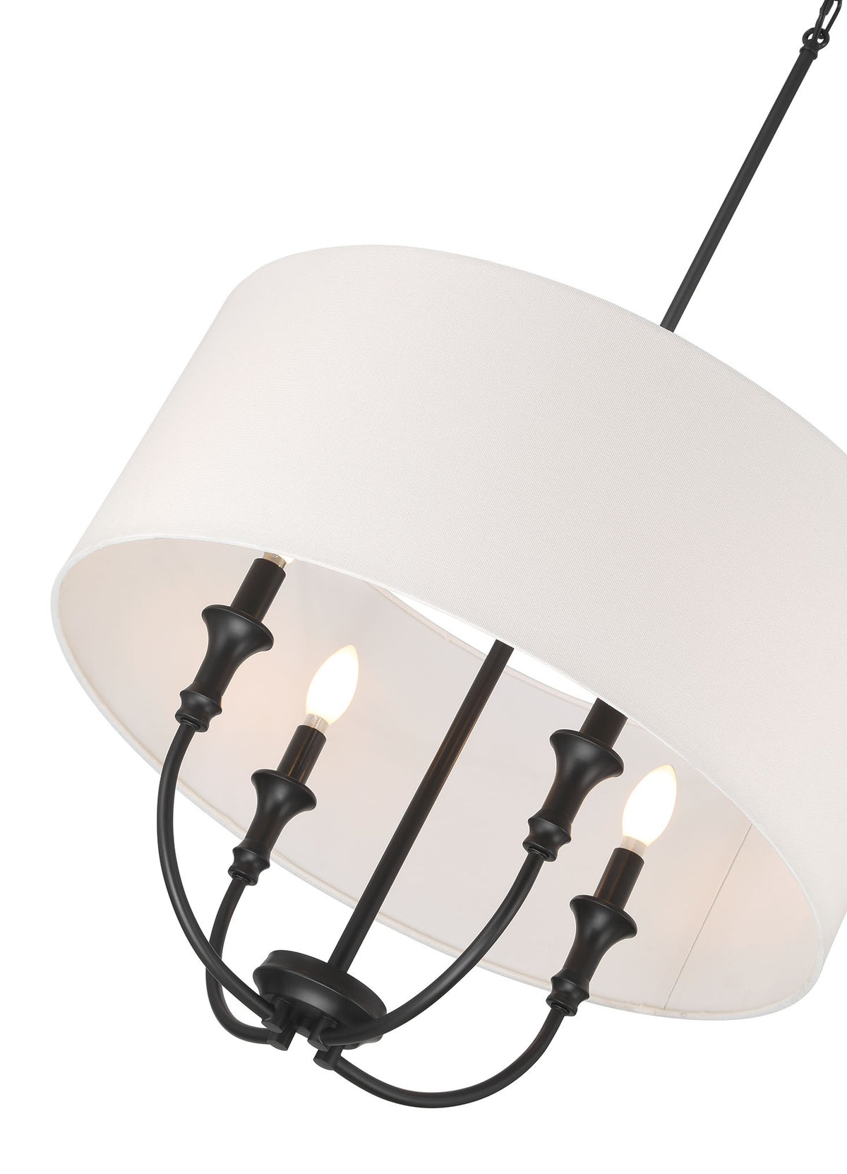 24'' Mairbourne Matte Black 4 Light Pendant