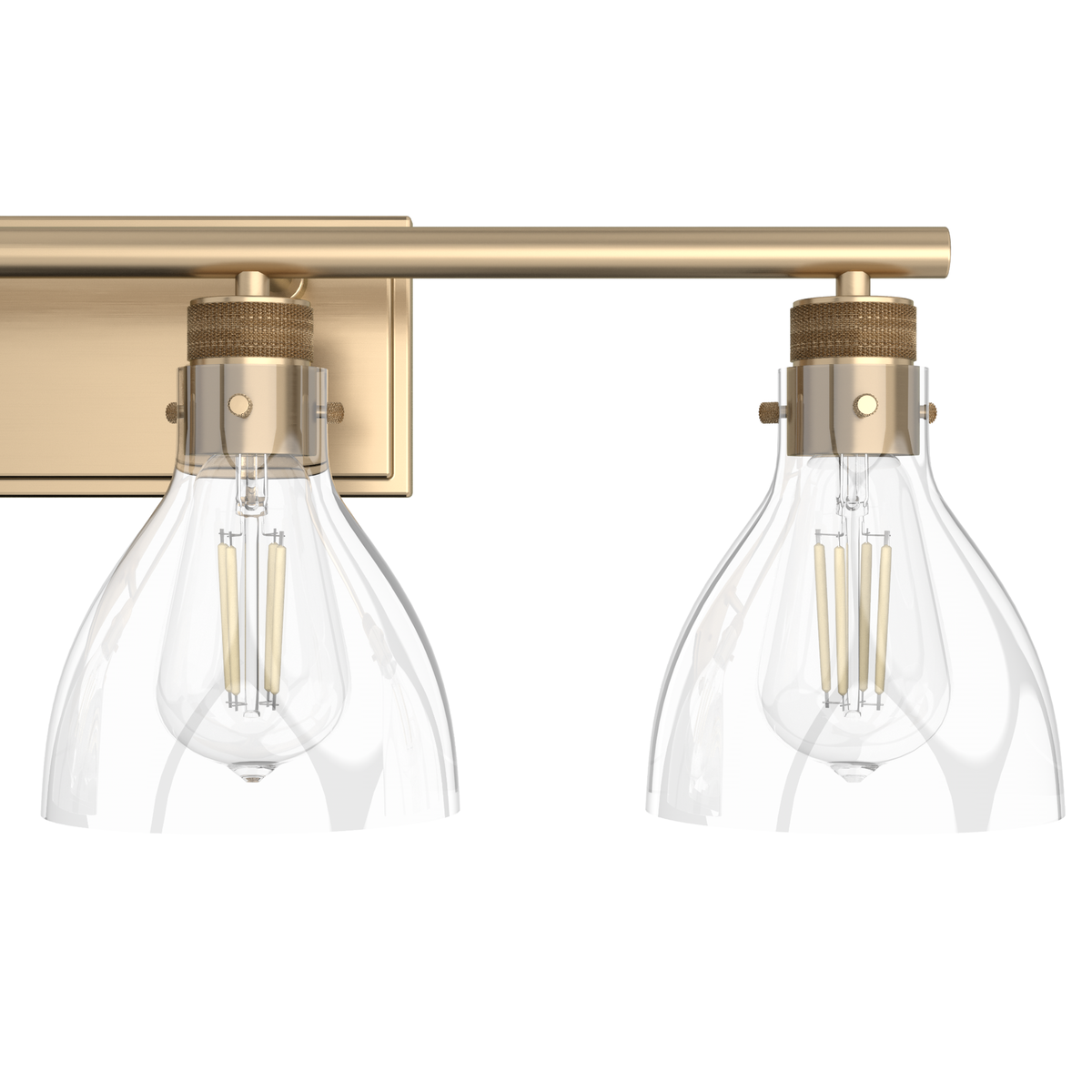 Van Nuys 32-inch 4-light Alturas Gold Vanity Light with Clear Glass