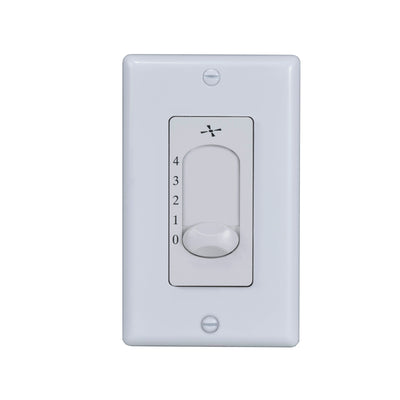 4 Speed White Wall Controls For Indoor Ceiling Fan