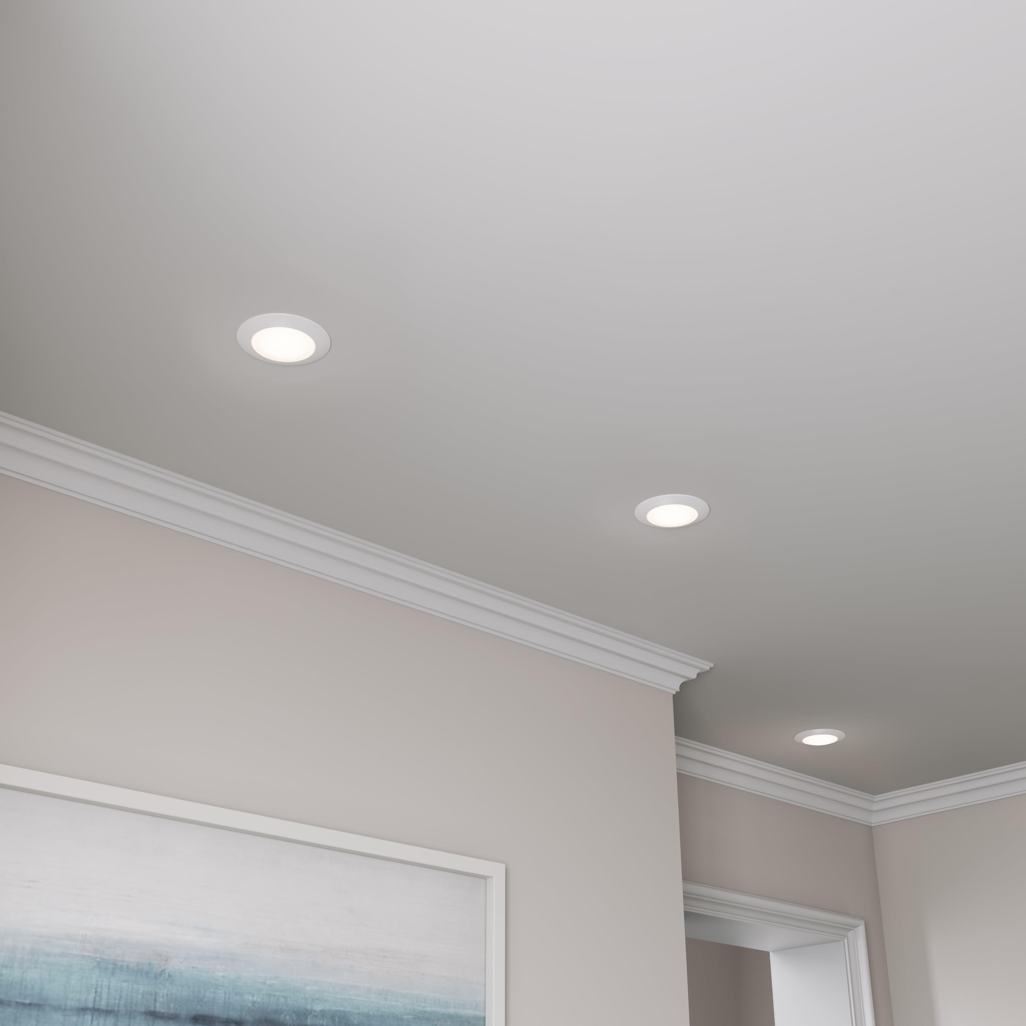 6-inch White Wall Light with 3000K Light