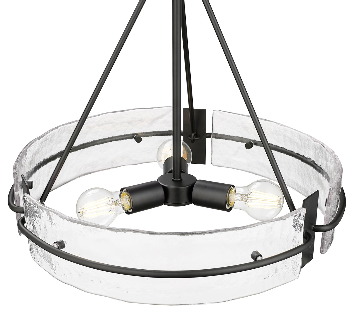 17.25'' Rezi Matte Black 3 Light Pendant
