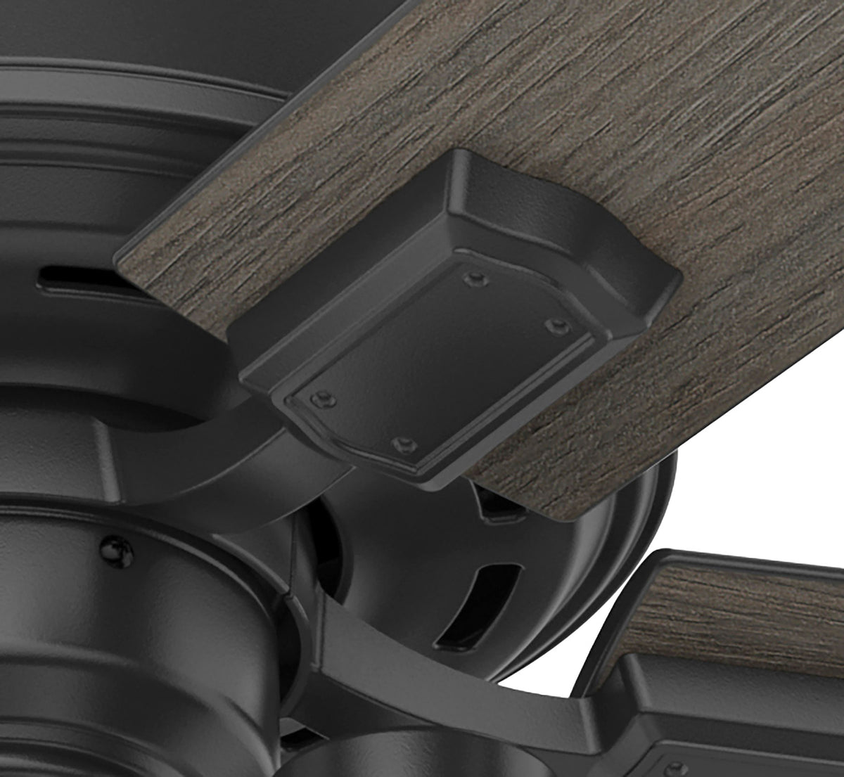 52 inch Hartland Matte Black Ceiling Fan with LED Light Kit and Pull Chain