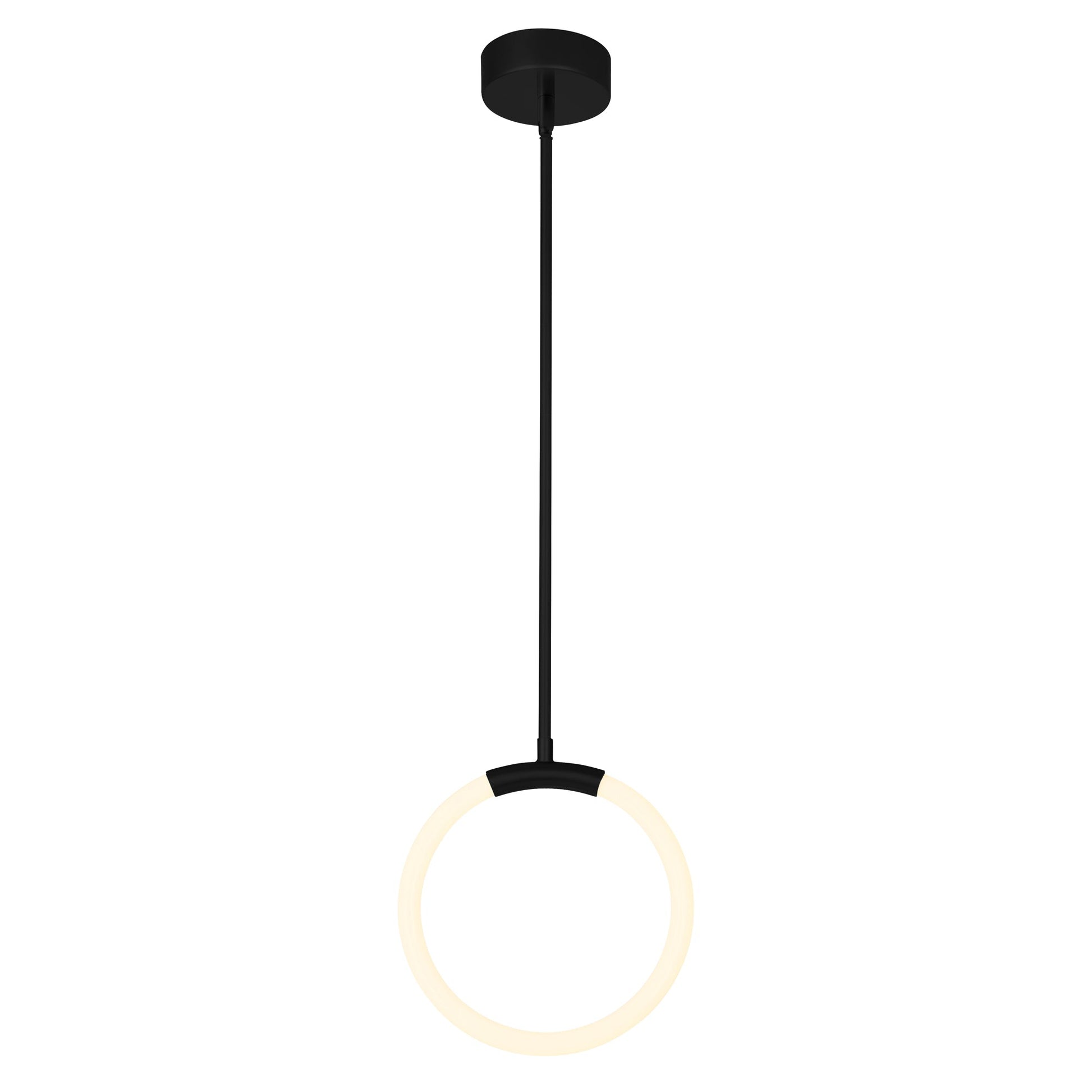 Hoops Integrated LED 10in Black Mini Pendant