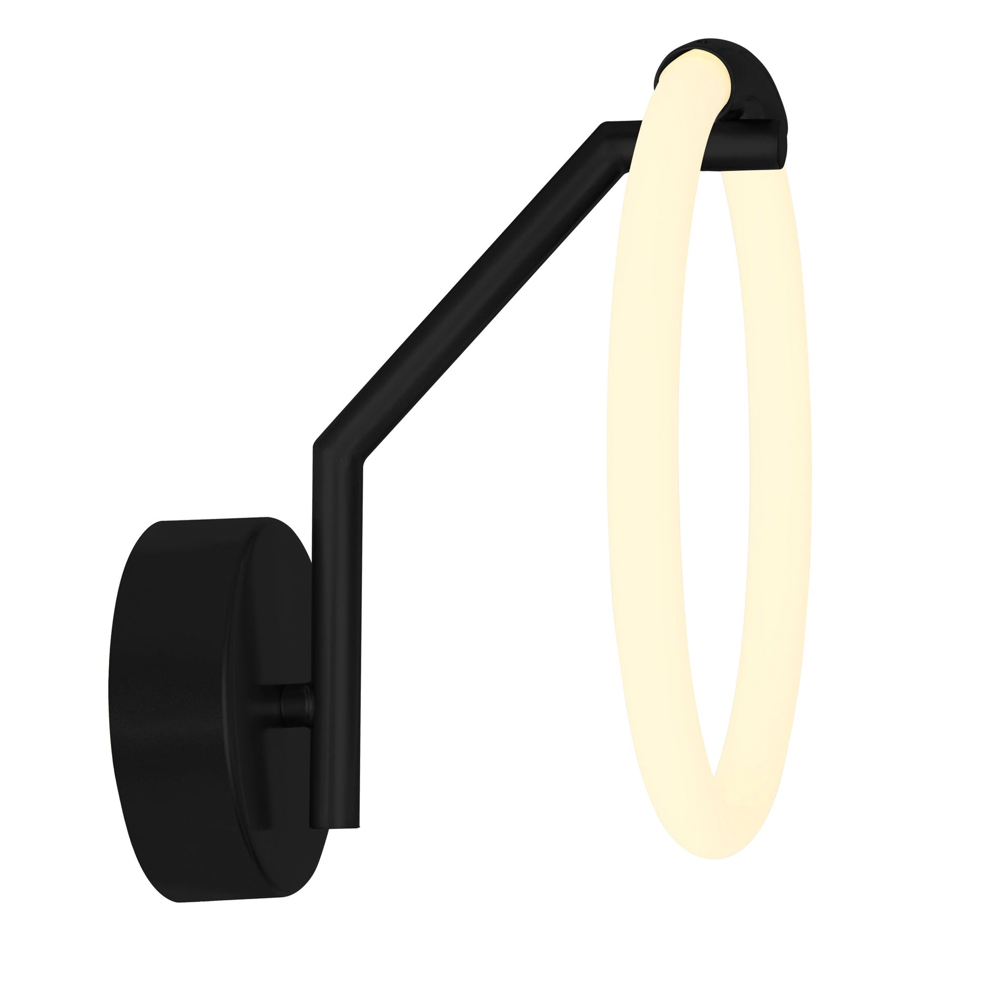 Hoops 10in Black Wall Sconce Integrated LED