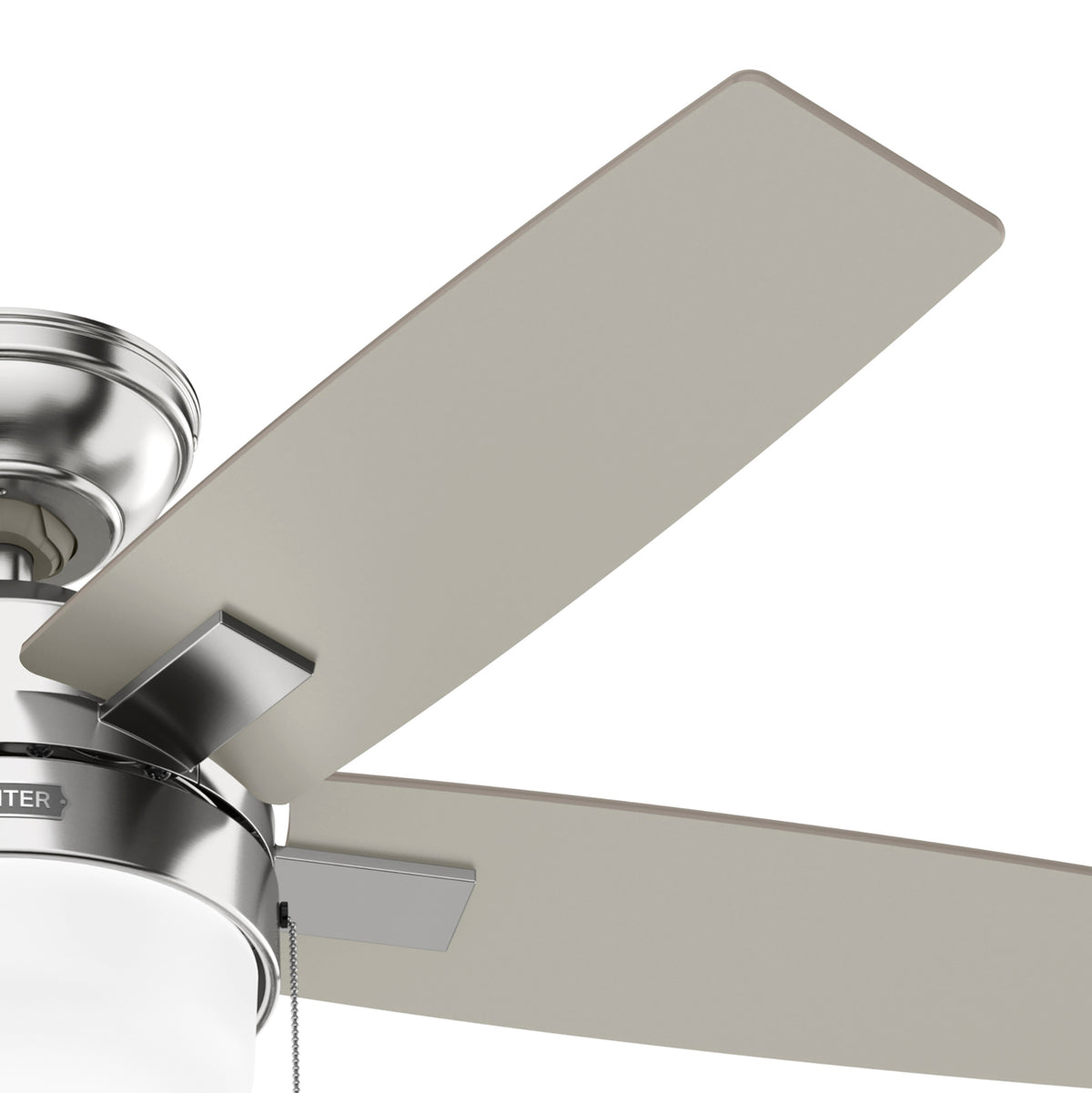 44 inch Anisten Brushed Nickel Ceiling Fan with LED Light Kit and Pull Chain