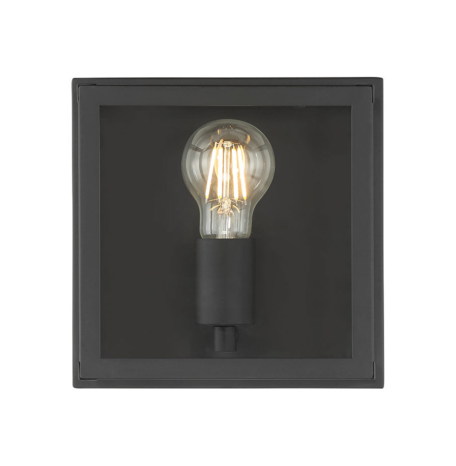 4.75'' Evanton Powder Coated Black 1 Light Flush Mount
