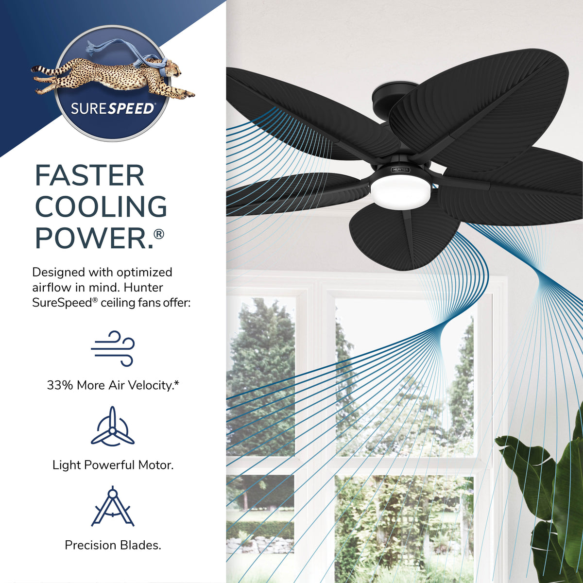 52 inch Tropic View Matte White Damp Rated Ceiling Fan with LED Light Kit and Wall Control