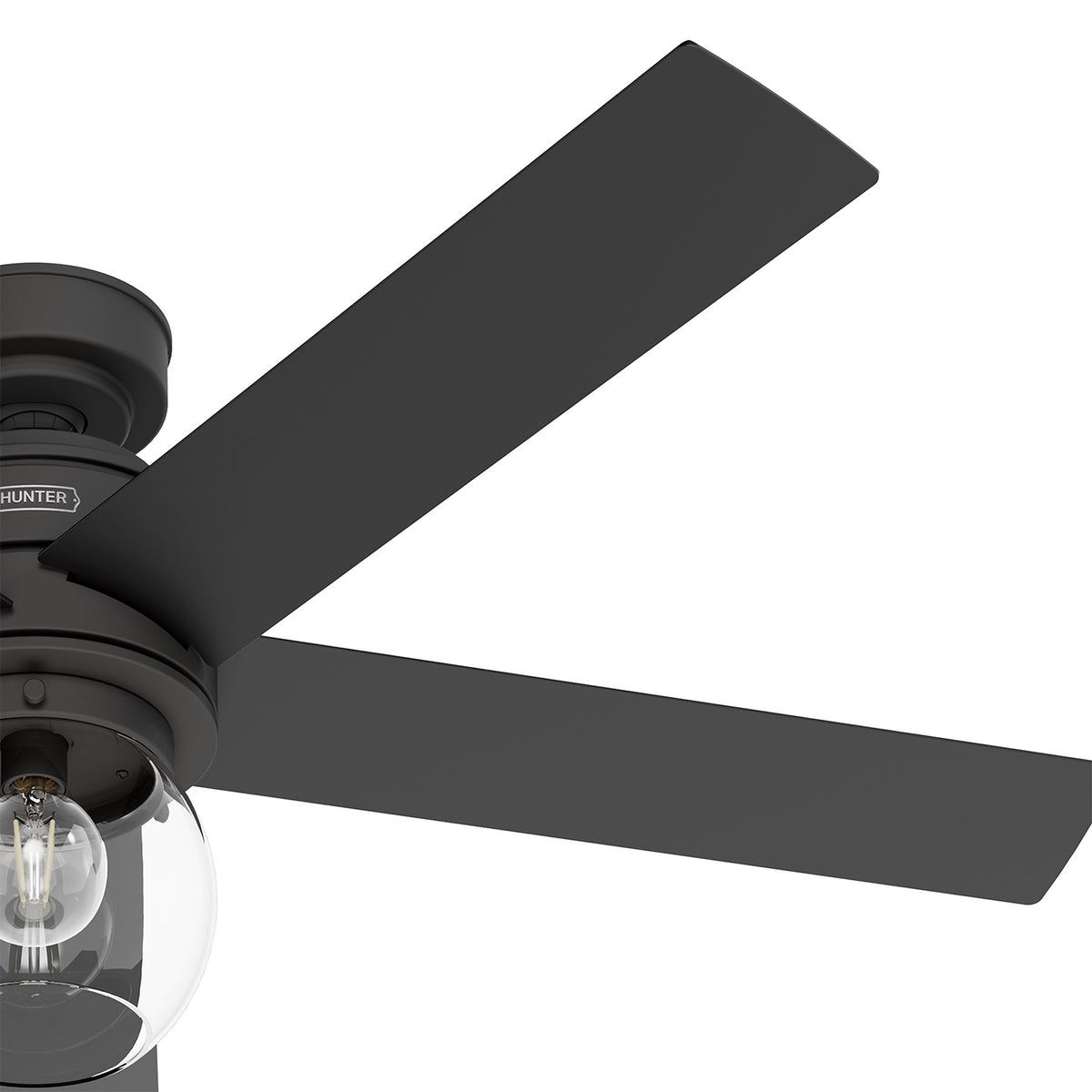52 inch Xidane Matte Black Ceiling Fan with LED Light Kit and Handheld Remote