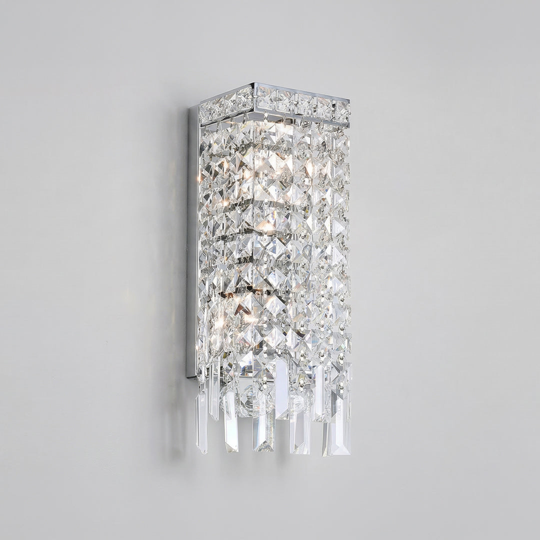 Colosseum 2 Light Chrome Wall Sconce with Crystals