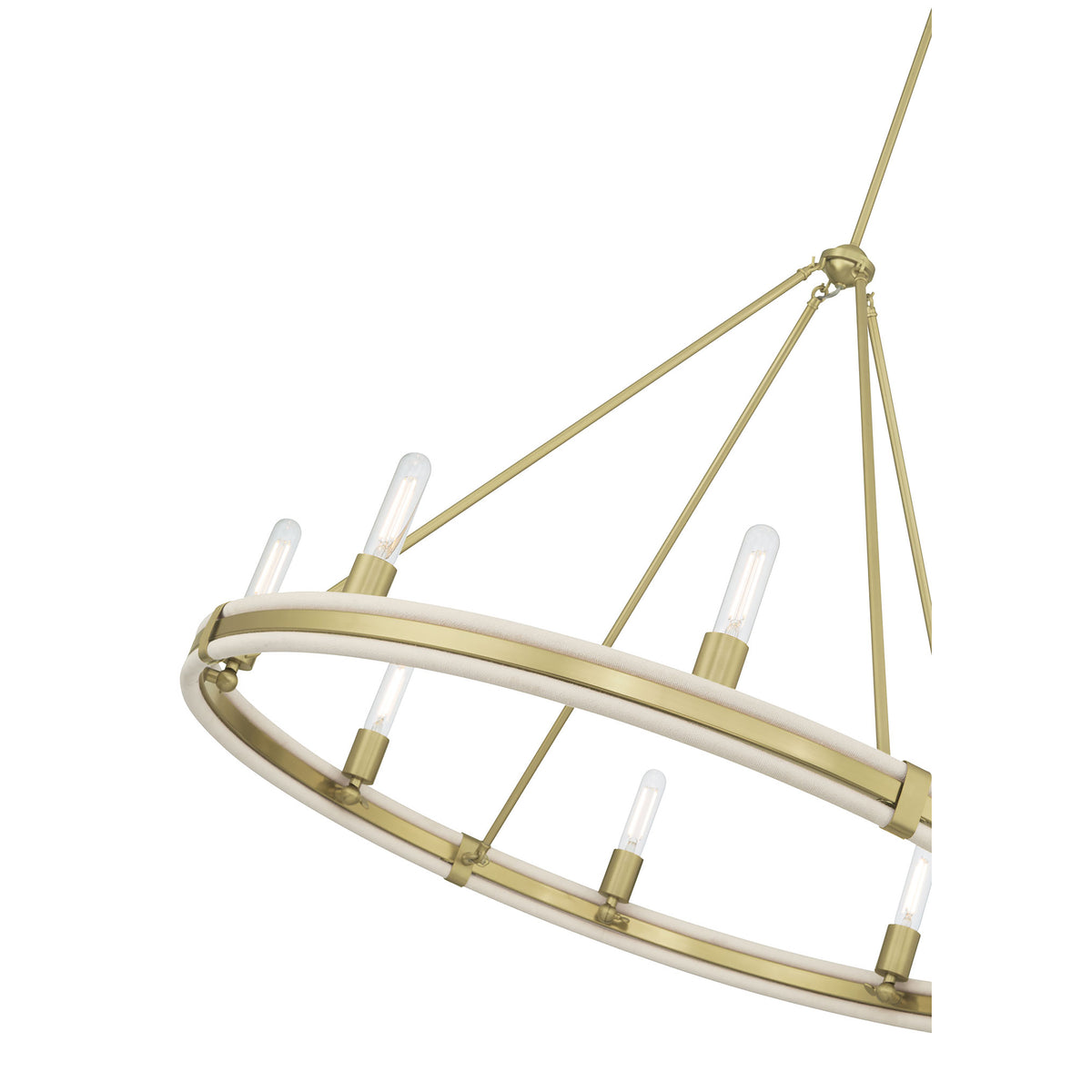 29'' Rovessa Vintage Brass 6 Light Chandelier