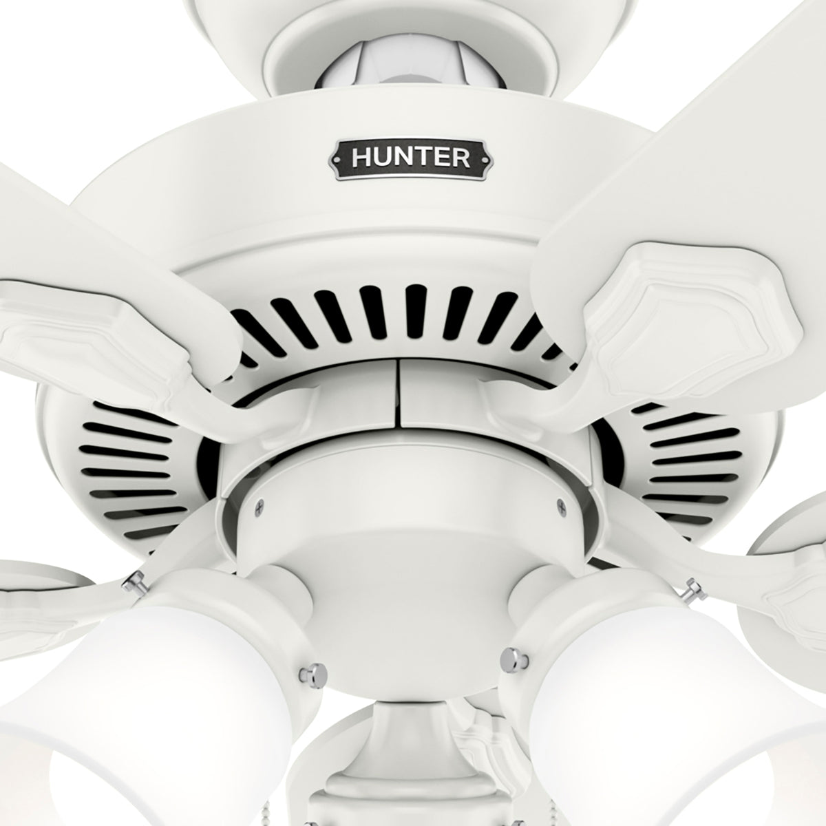 44 inch Swanson ENERGY STAR® Fresh White Ceiling Fan with LED Light Kit and Pull Chain