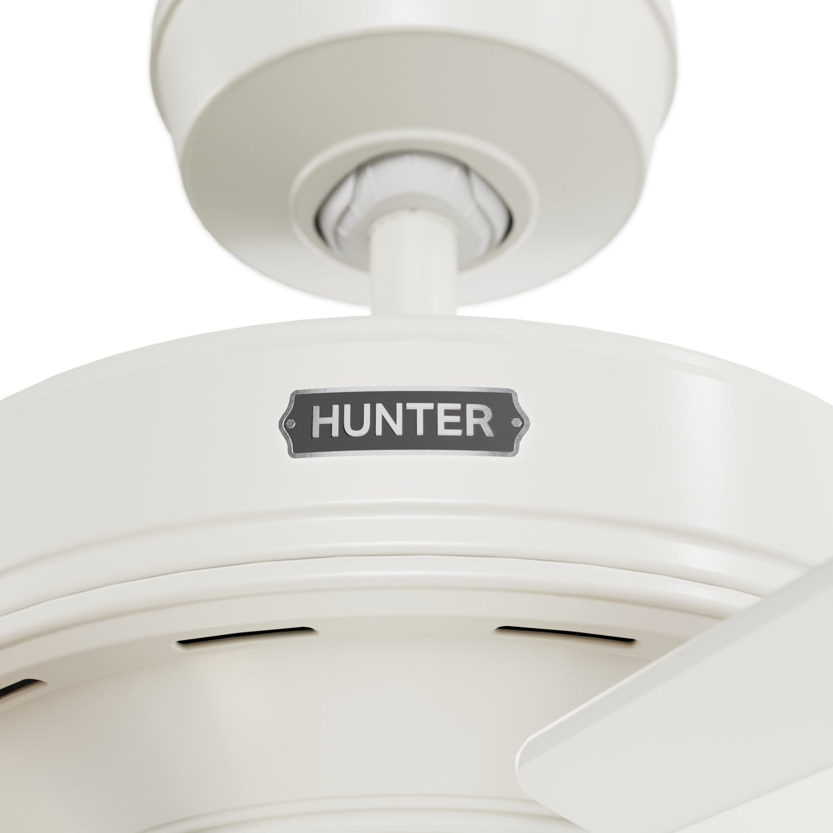 52 inch Crestfield HunterExpress Fresh White Ceiling Fan with LED Light Kit and Pull Chain