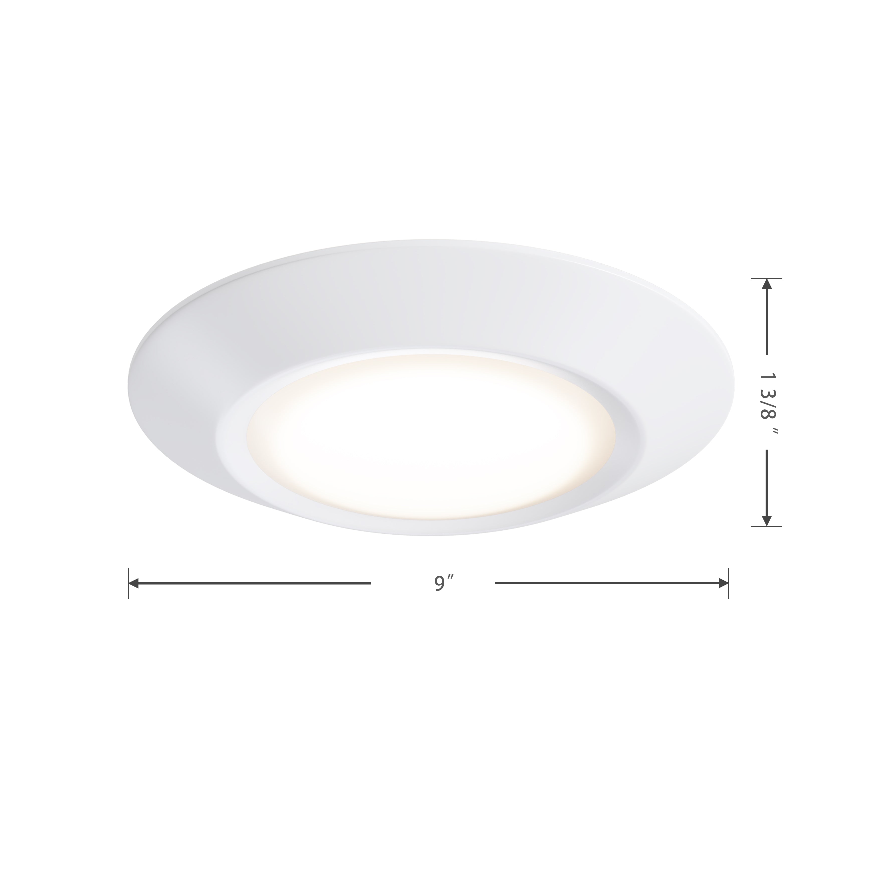 9-inch White Wall Light