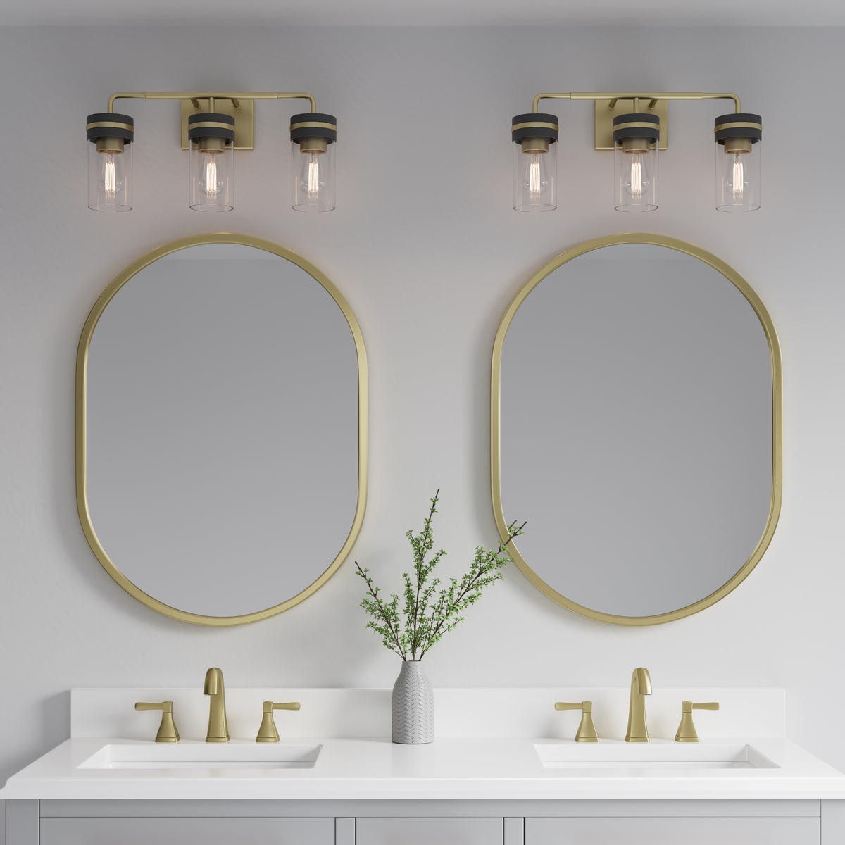 20'' Marbridge Vintage Brass 3 Light Bath Vanity
