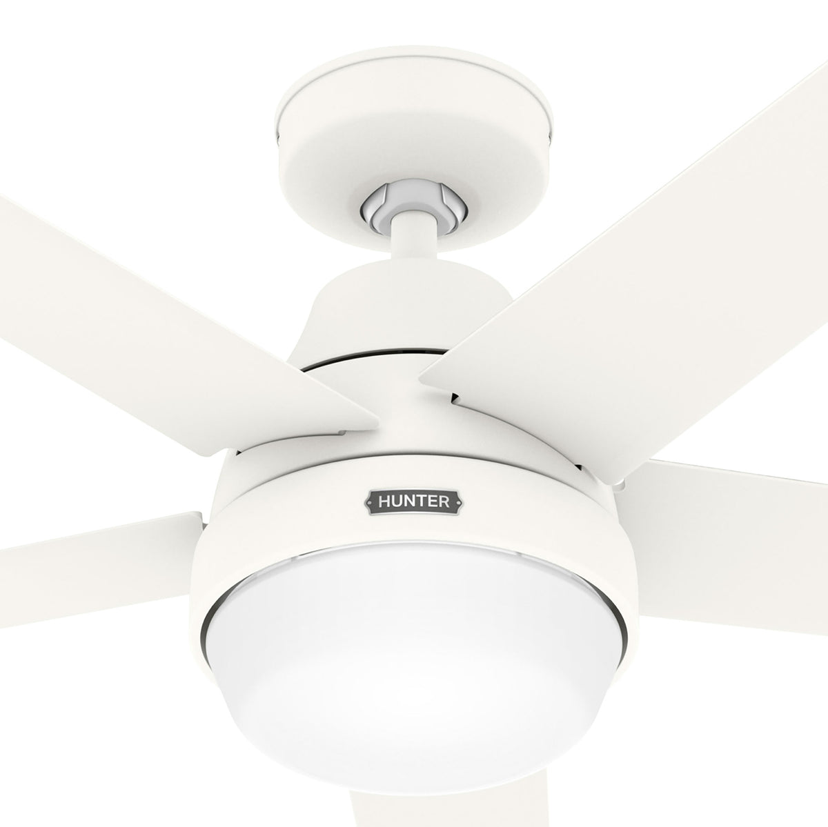 60 inch Aerodyne Wi-Fi ENERGY STAR® Matte White Ceiling Fan with LED Light Kit and Handheld Remote