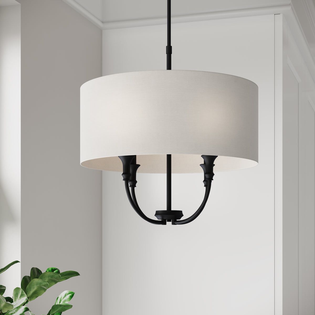 24'' Mairbourne Matte Black 4 Light Pendant