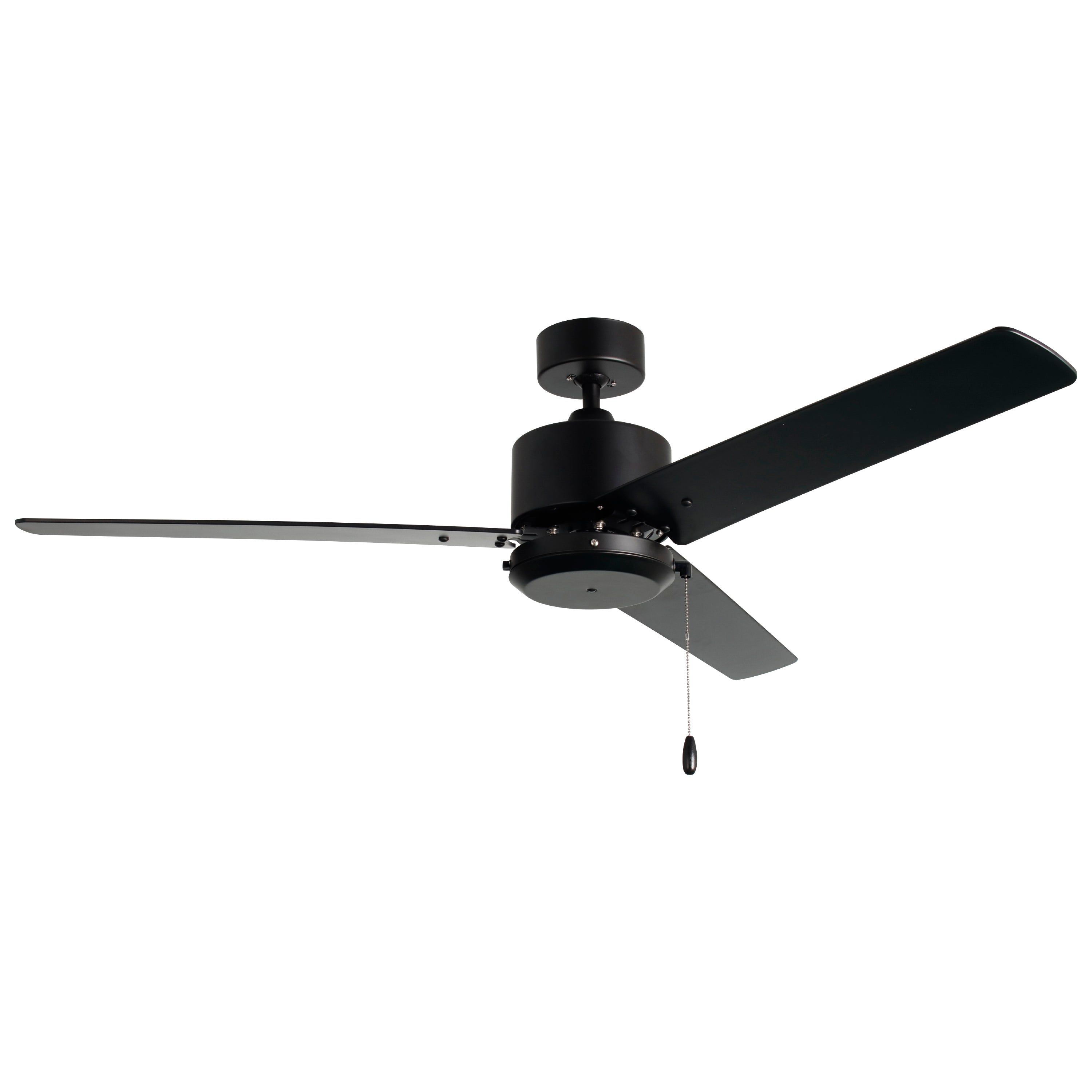 52 Inch Aldea VII AC Matte Black Outdoor Ceiling Fan 3-Blade