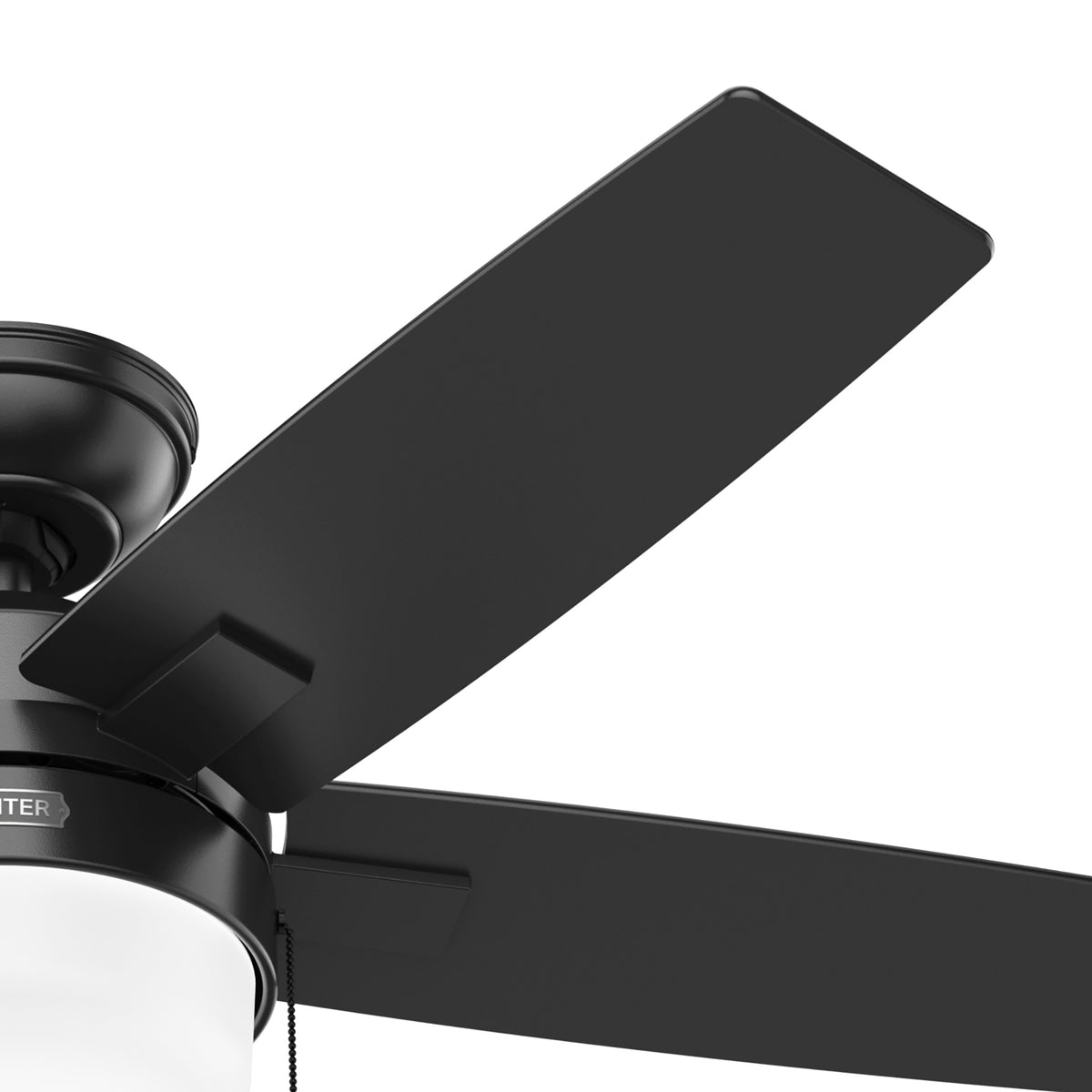 44 inch Anisten Matte Black Ceiling Fan with LED Light Kit and Pull Chain