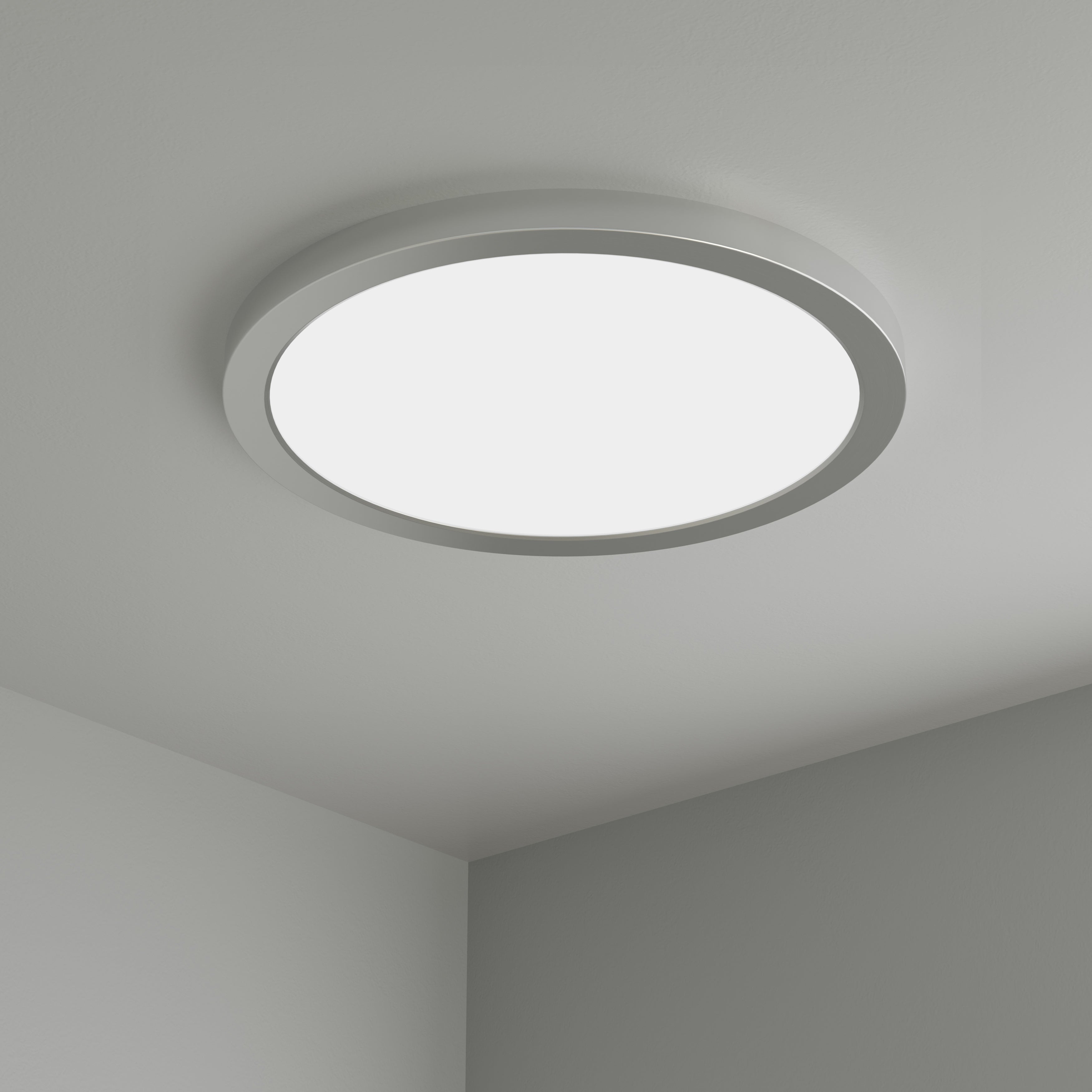 15-inch Brushed Nickel Flush Mount Light with 5-CCT Selectable White